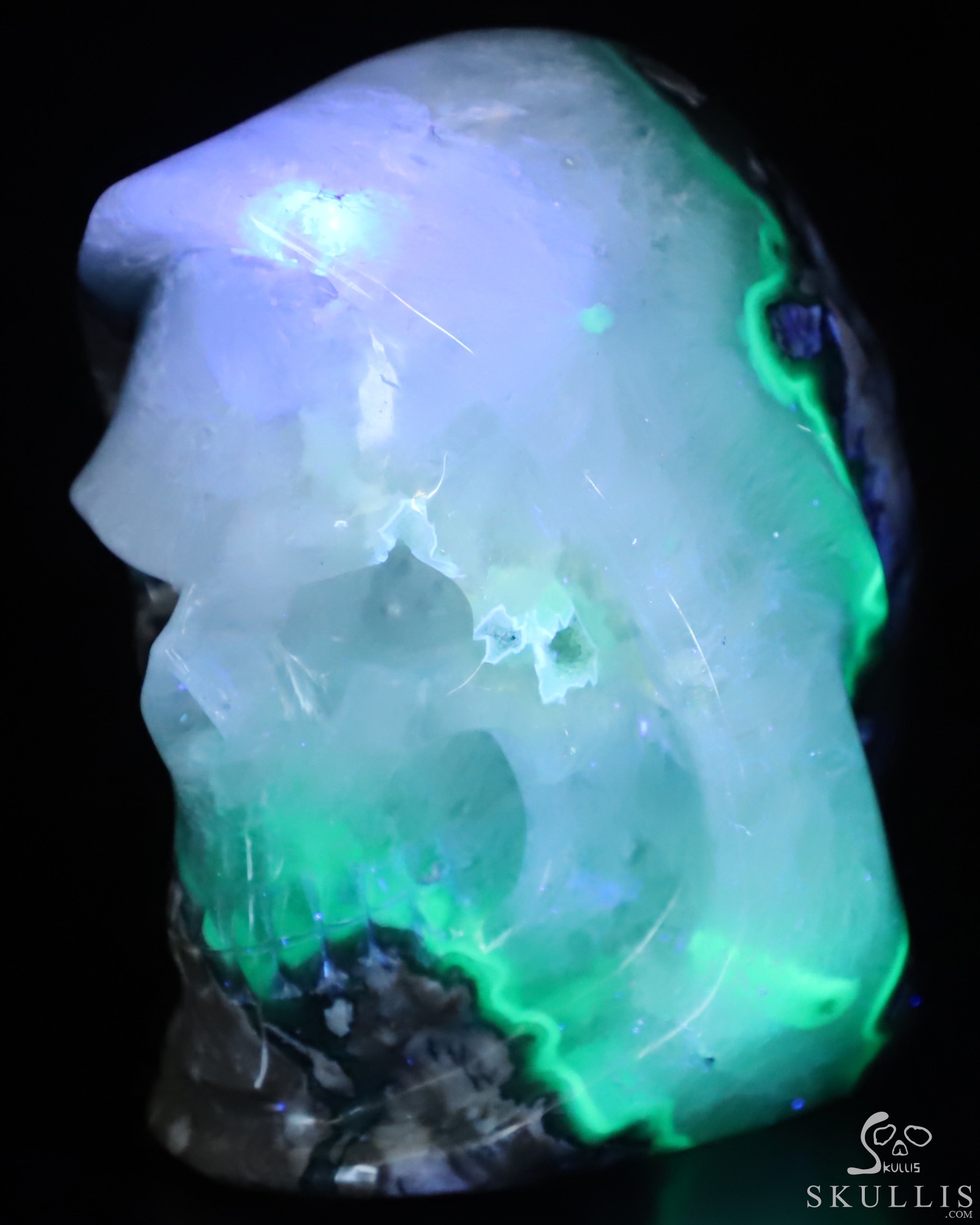 5.6" Volcano Agate Hand Carved Death Crystal Skull Sculpture, Crystal Healing 5.6" Volcano Agate Hand Carved Death Crystal Skull Sculpture, Crystal Healing