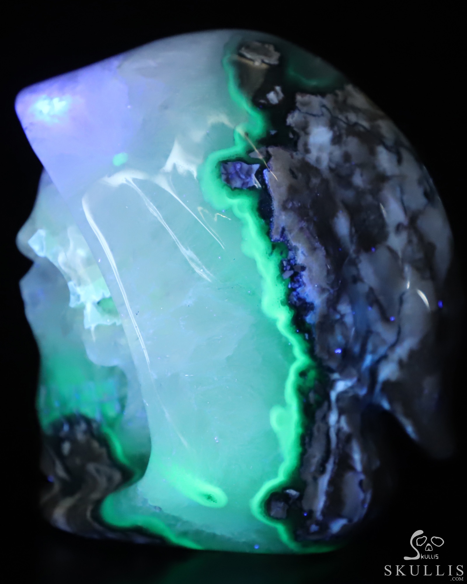 5.6" Volcano Agate Hand Carved Death Crystal Skull Sculpture, Crystal Healing 5.6" Volcano Agate Hand Carved Death Crystal Skull Sculpture, Crystal Healing