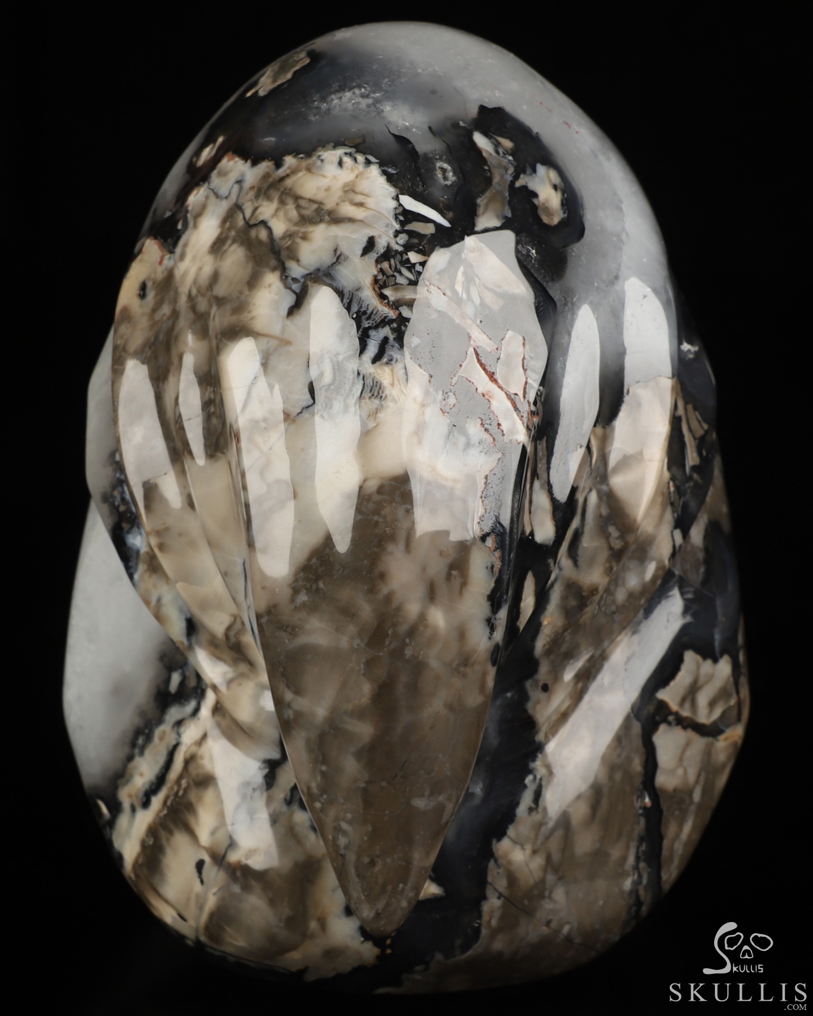 5.6" Volcano Agate Hand Carved Death Crystal Skull Sculpture, Crystal Healing 5.6" Volcano Agate Hand Carved Death Crystal Skull Sculpture, Crystal Healing