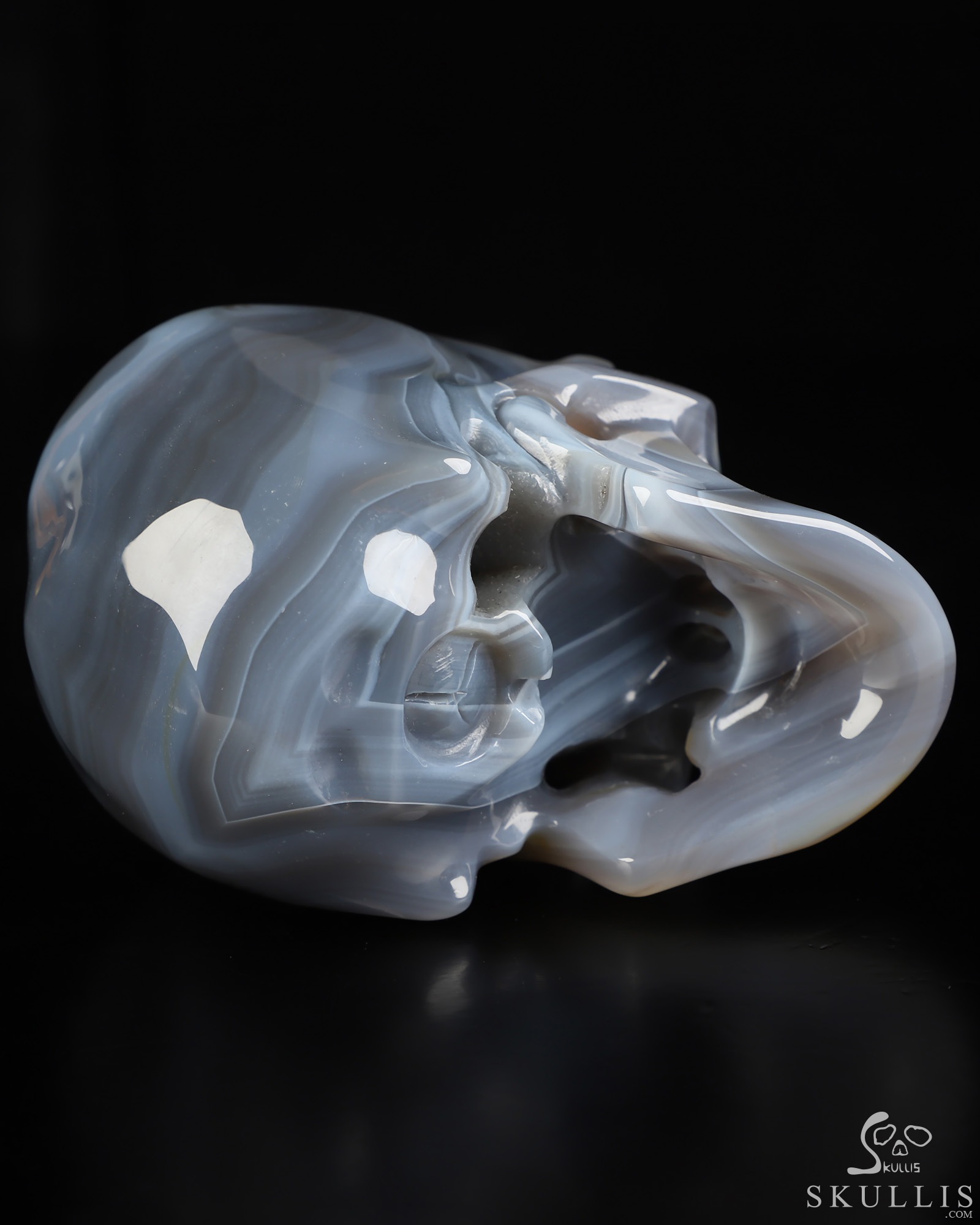 4.5" Premium Brazilian Agate Hand Carved Crystal Skull, Super Realistic, Crystal Healing 4.5" Premium Brazilian Agate Hand Carved Crystal Skull, Super Realistic, Crystal Healing
