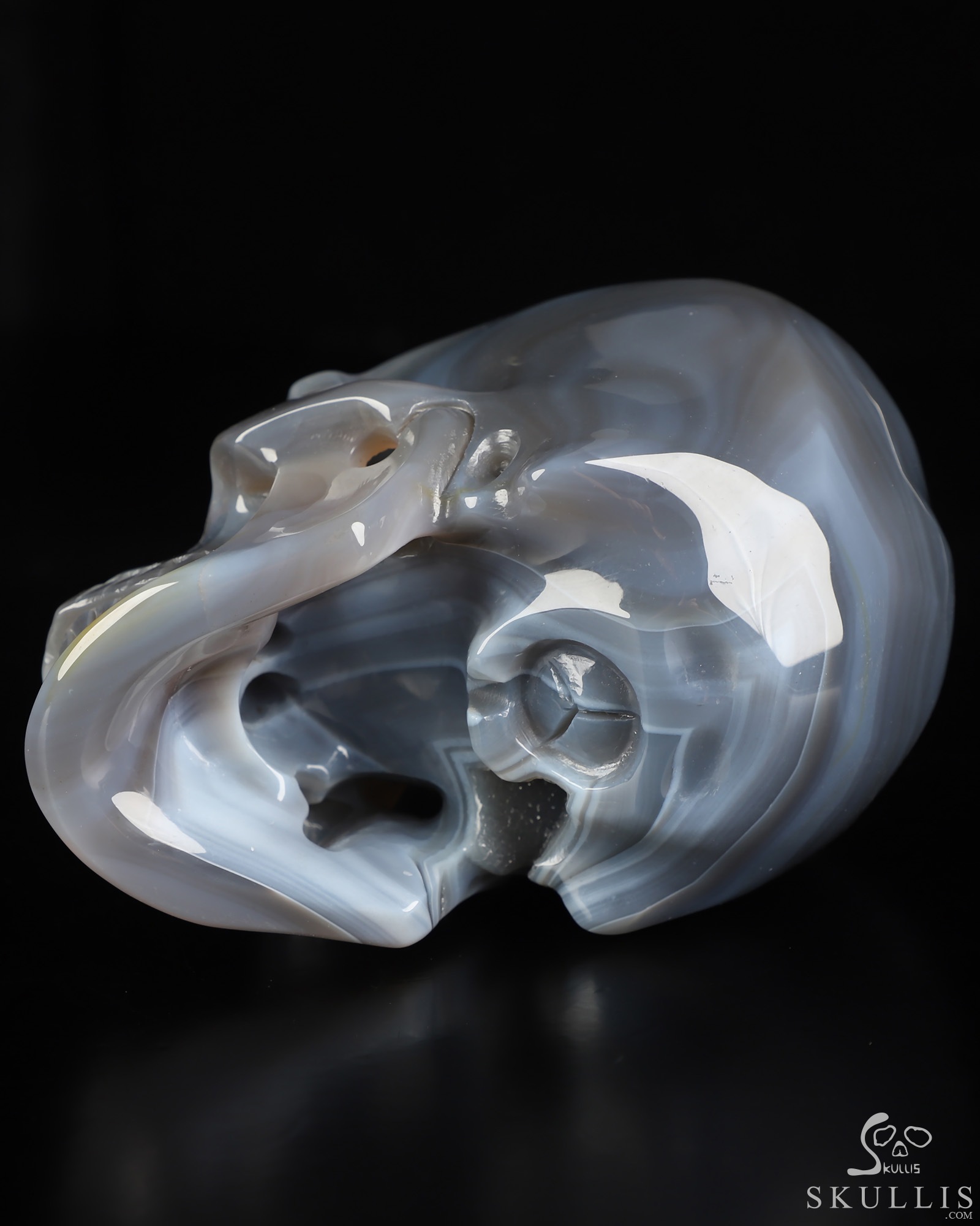 4.5" Premium Brazilian Agate Hand Carved Crystal Skull, Super Realistic, Crystal Healing 4.5" Premium Brazilian Agate Hand Carved Crystal Skull, Super Realistic, Crystal Healing
