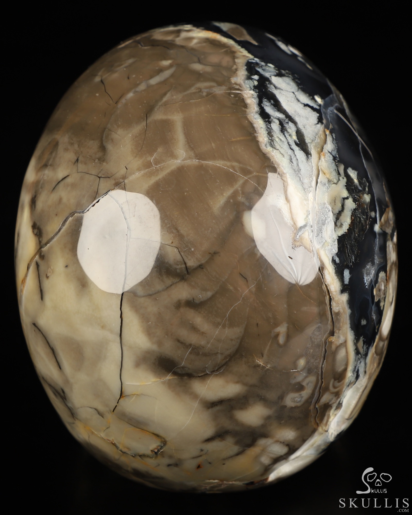 4.8" Volcano Agate Hand Carved Crystal Skull, Realistic, Crystal Healing 4.8" Volcano Agate Hand Carved Crystal Skull, Realistic, Crystal Healing