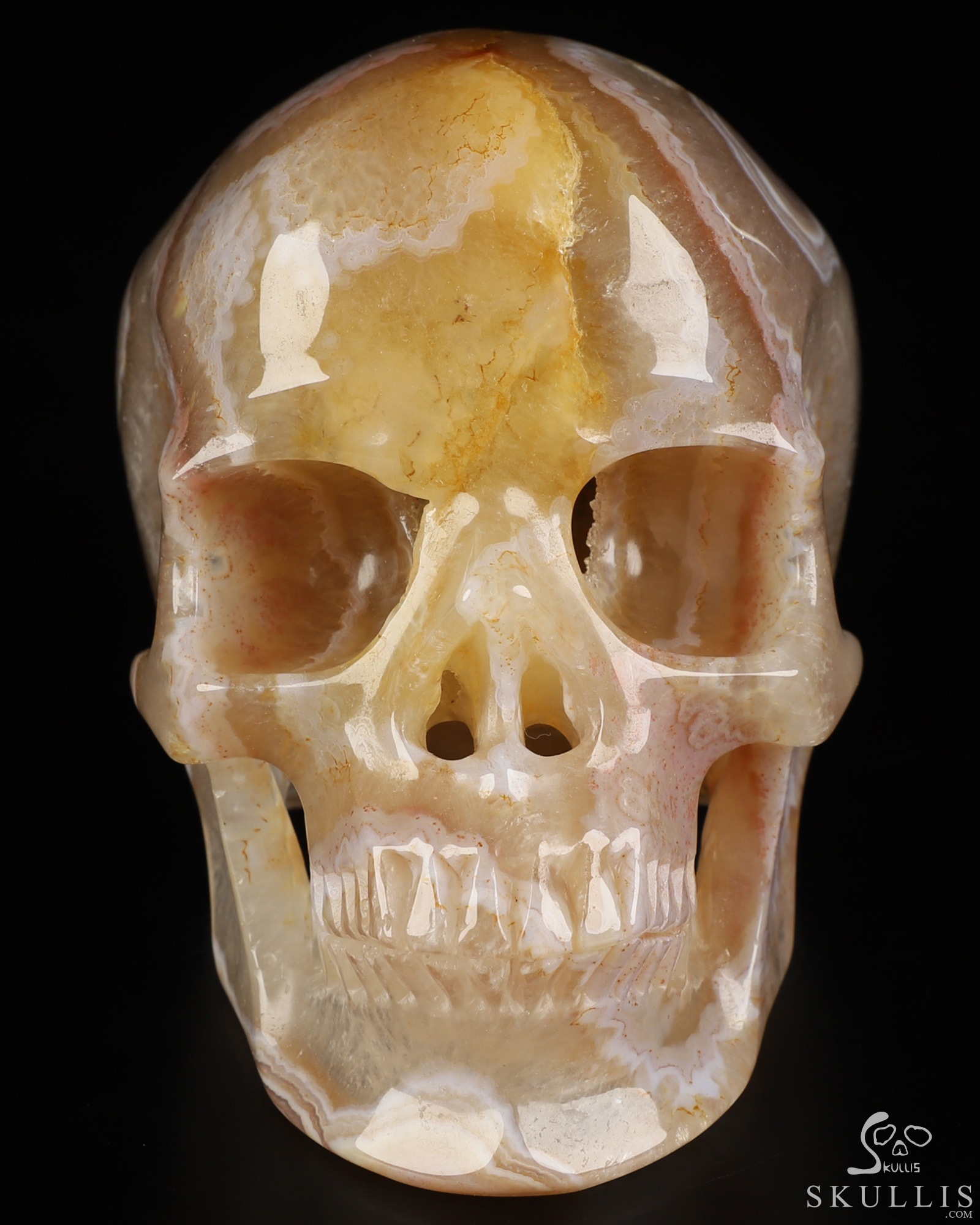 5.0" Premium Brazilian Agate Geode Hand Carved Crystal Skull, Super Realistic, Crystal Healing 5.0" Premium Brazilian Agate Geode Hand Carved Crystal Skull, Super Realistic, Crystal Healing
