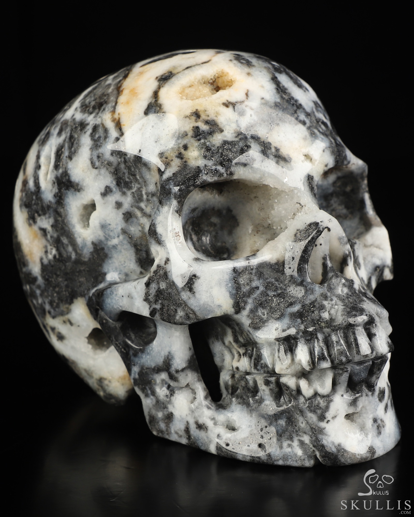5.0" Sphalerite Hand Carved Crystal Skull, Realistic, Crystal Healing 5.0" Sphalerite Hand Carved Crystal Skull, Realistic, Crystal Healing