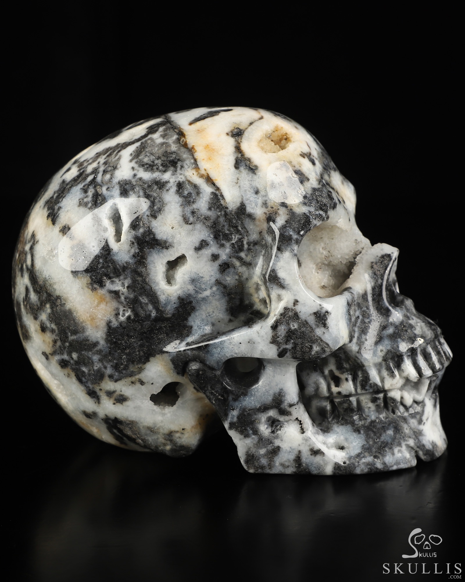 5.0" Sphalerite Hand Carved Crystal Skull, Realistic, Crystal Healing 5.0" Sphalerite Hand Carved Crystal Skull, Realistic, Crystal Healing