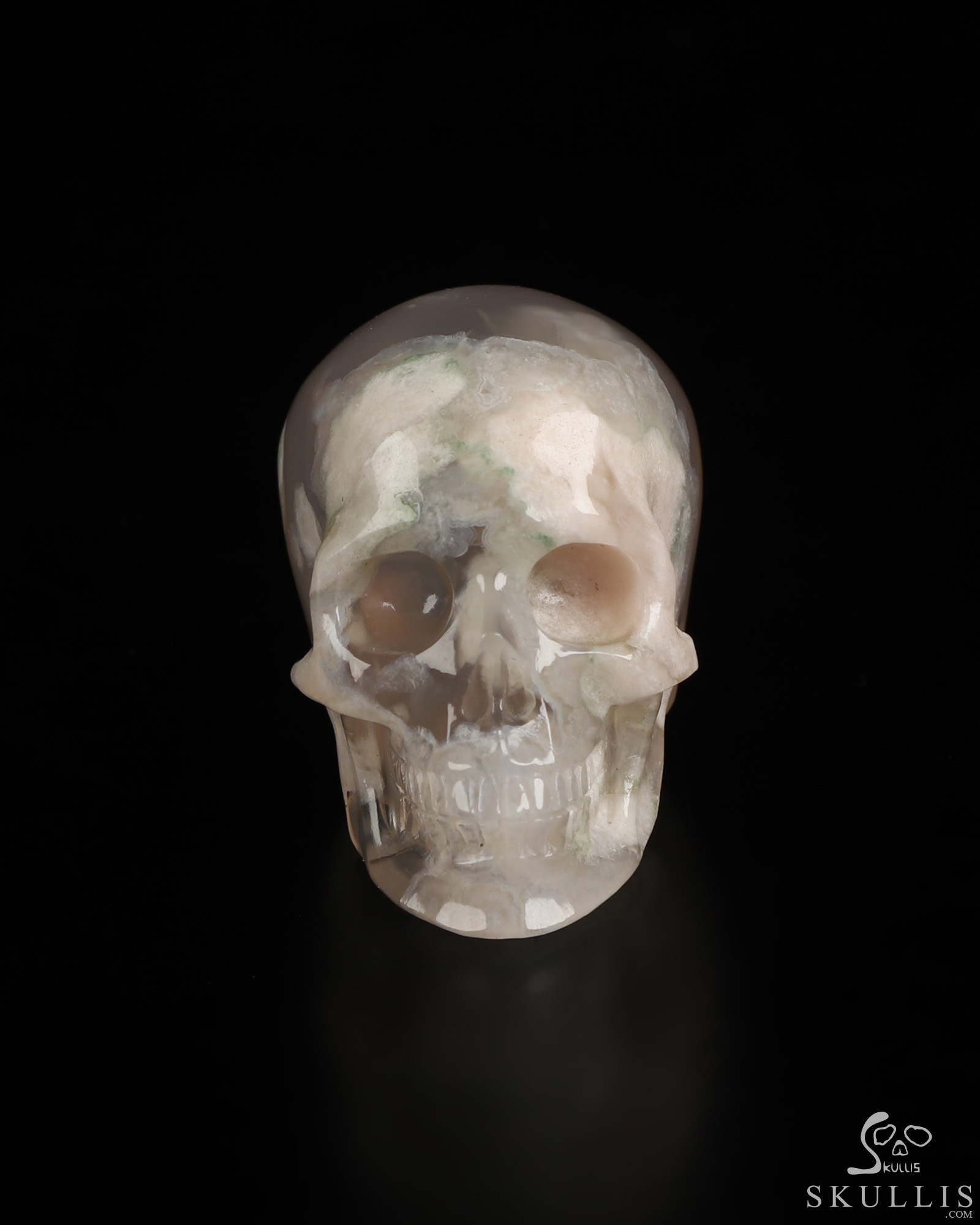1.4" Sakura Agate Hand Carved Crystal Skull, Super Realistic, Crystal Healing 1.4" Sakura Agate Hand Carved Crystal Skull, Super Realistic, Crystal Healing