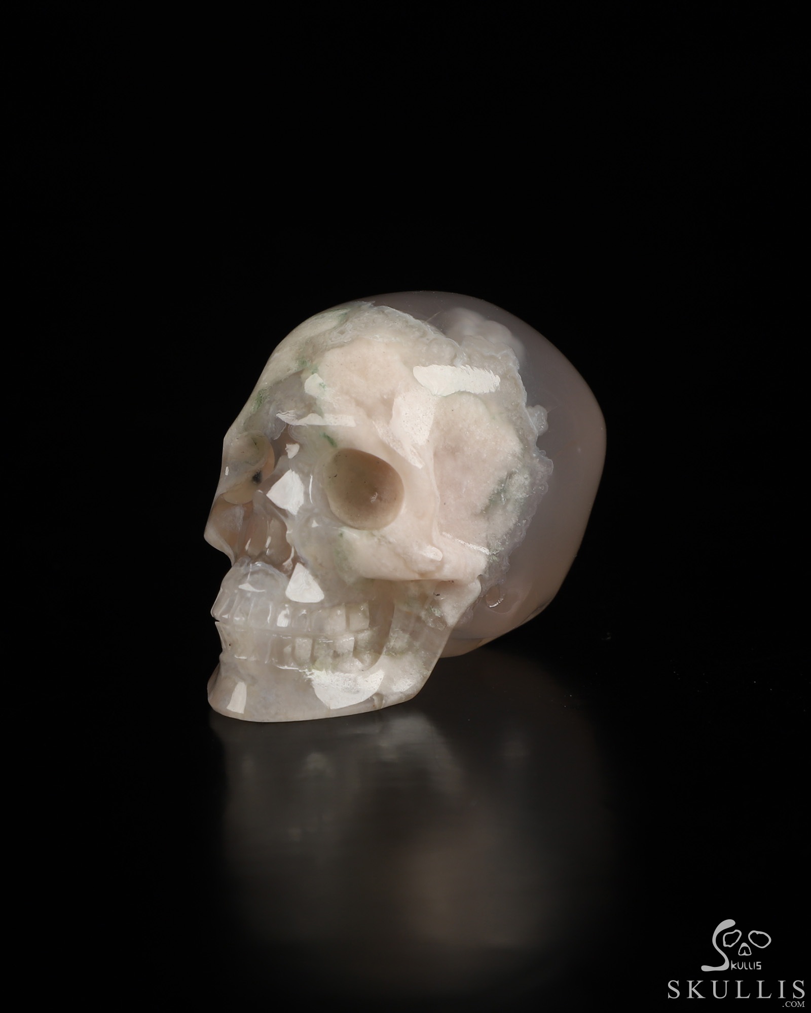 1.4" Sakura Agate Hand Carved Crystal Skull, Super Realistic, Crystal Healing 1.4" Sakura Agate Hand Carved Crystal Skull, Super Realistic, Crystal Healing