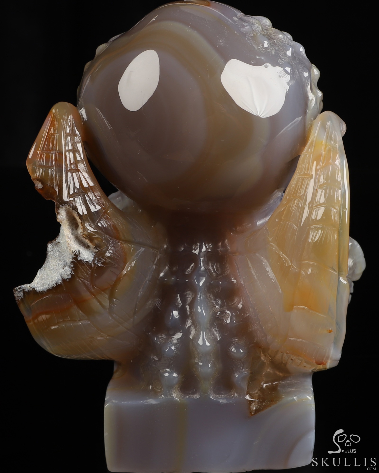4.9" Premium Brazilian Agate Hand Carved Crystal Cthulhu Sculpture, Crystal Healing 4.9" Premium Brazilian Agate Hand Carved Crystal Cthulhu Sculpture, Crystal Healing