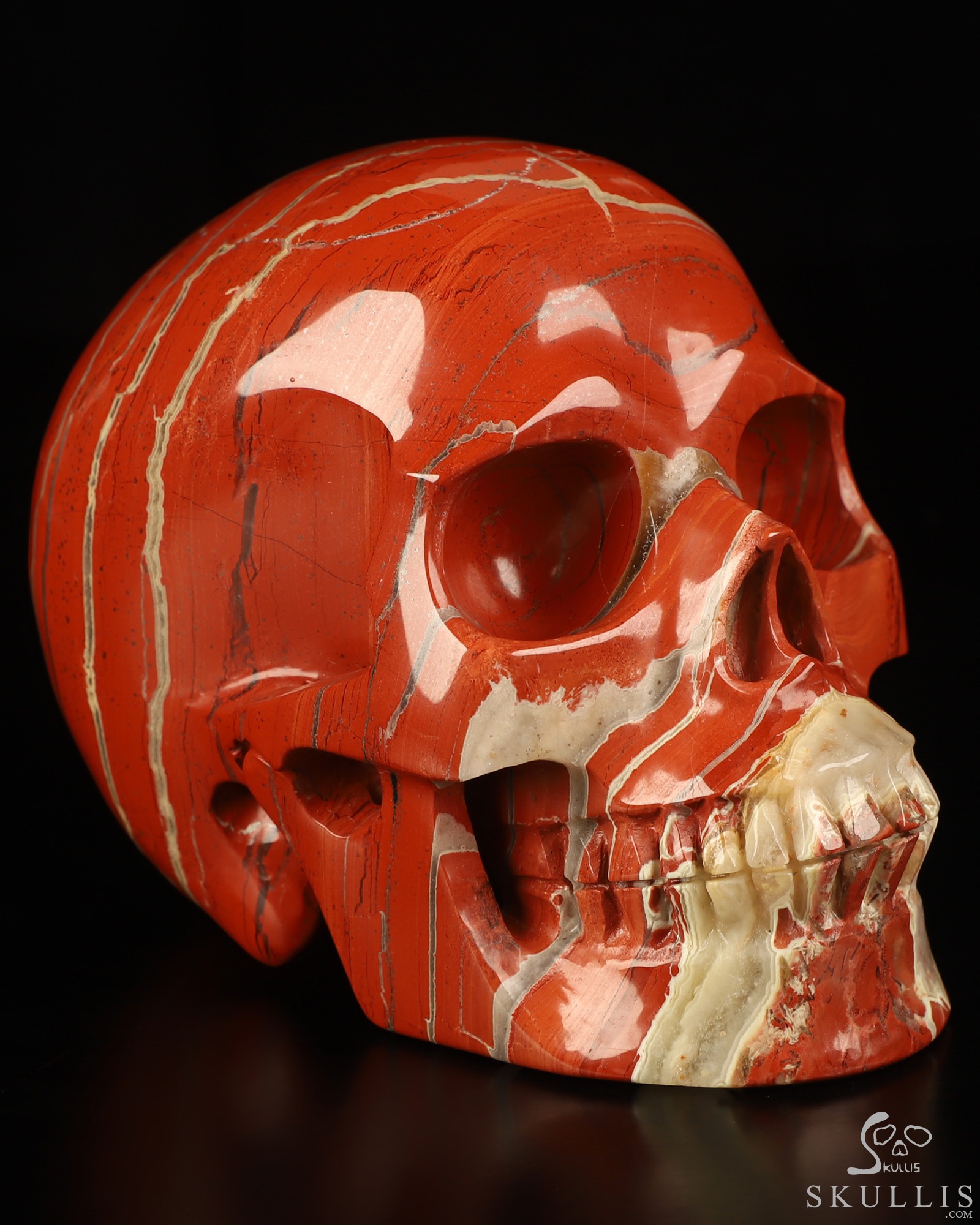 5.0" Red Jasper Hand Carved Crystal Skull, Realistic, Crystal Healing 5.0" Red Jasper Hand Carved Crystal Skull, Realistic, Crystal Healing
