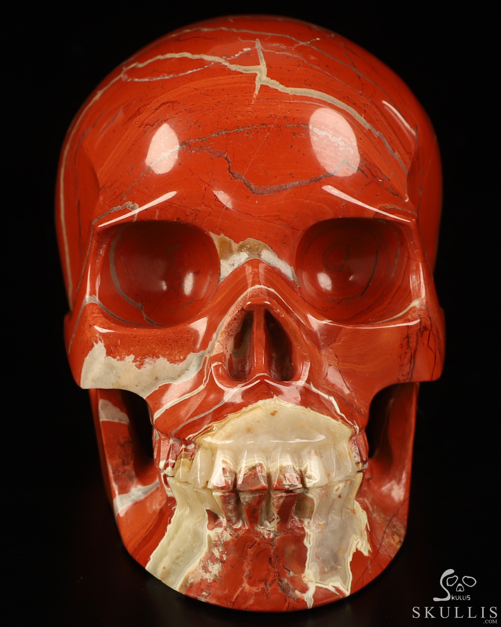 5.0" Red Jasper Hand Carved Crystal Skull, Realistic, Crystal Healing 5.0" Red Jasper Hand Carved Crystal Skull, Realistic, Crystal Healing