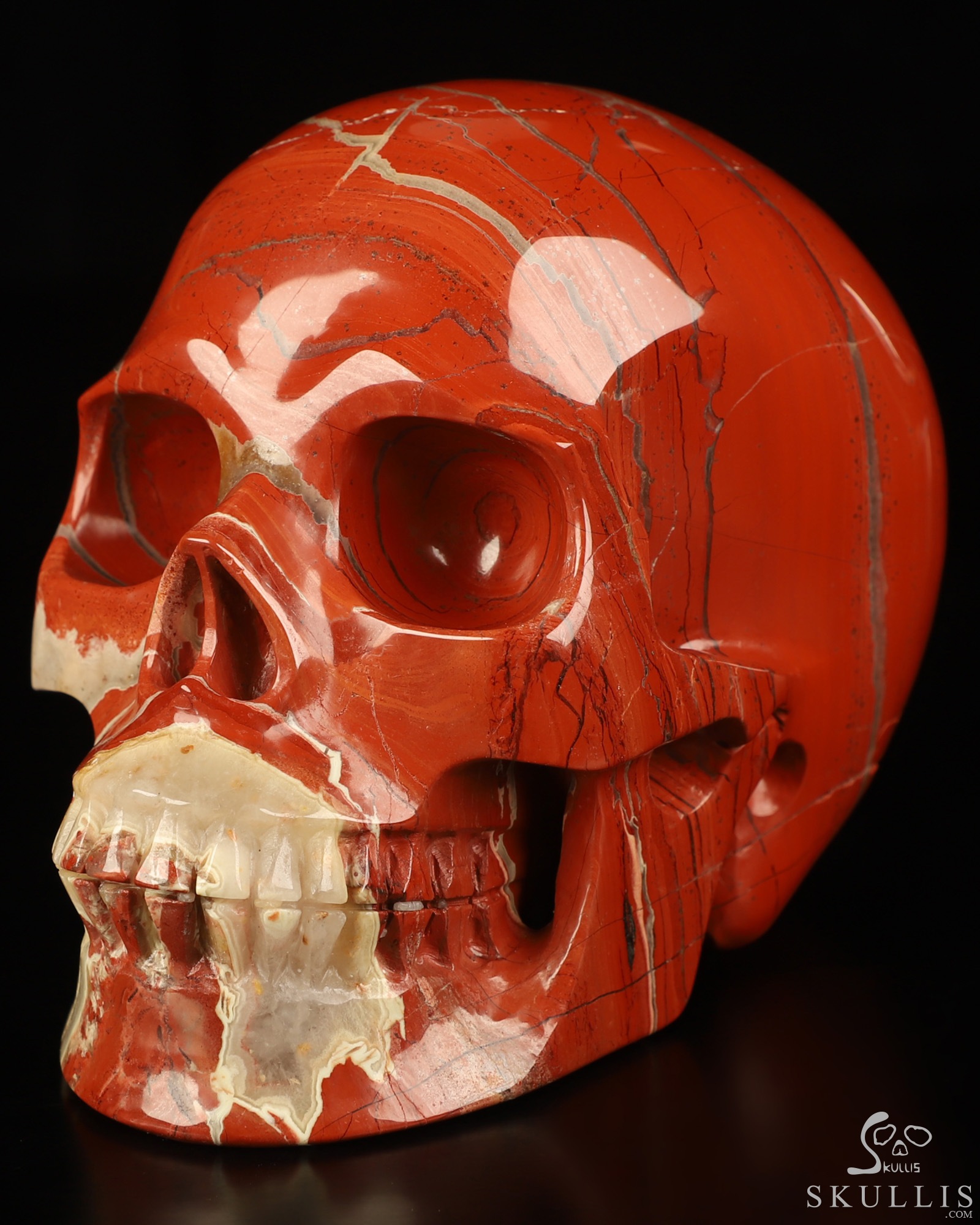 5.0" Red Jasper Hand Carved Crystal Skull, Realistic, Crystal Healing 5.0" Red Jasper Hand Carved Crystal Skull, Realistic, Crystal Healing