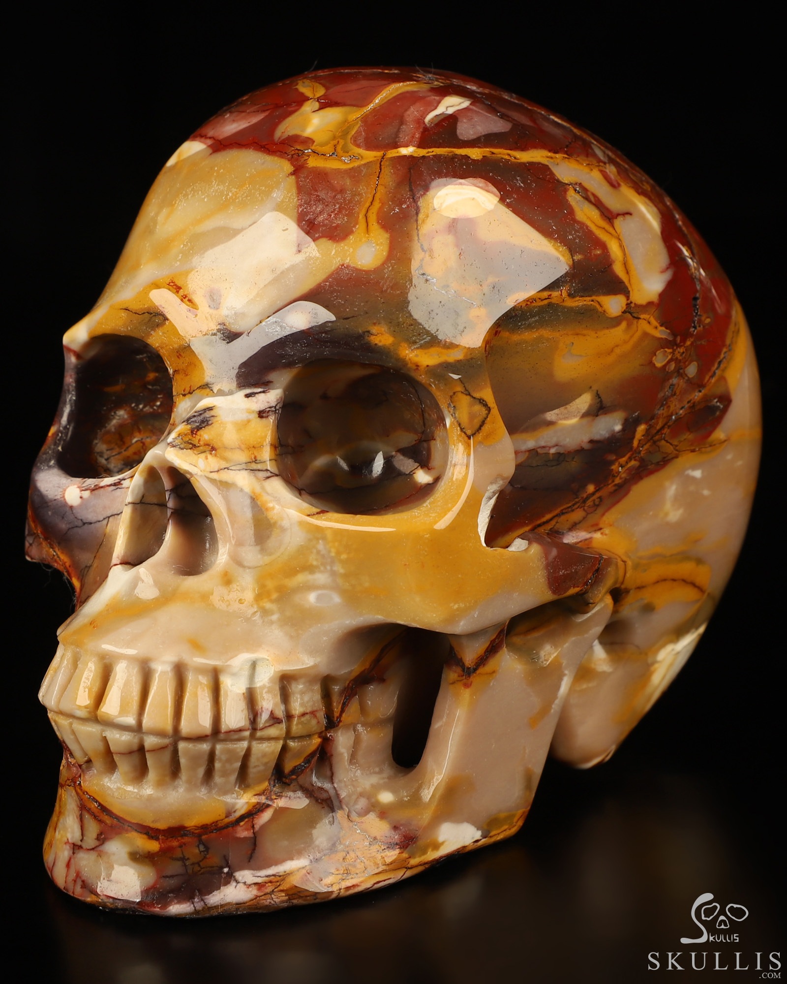 4.5" Mookaite Jasper Hand Carved Crystal Skull, Realistic, Crystal Healing 4.5" Mookaite Jasper Hand Carved Crystal Skull, Realistic, Crystal Healing