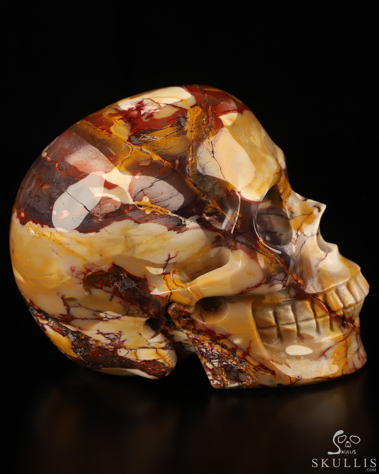 4.5" Mookaite Jasper Hand Carved Crystal Skull, Realistic, Crystal Healing 4.5" Mookaite Jasper Hand Carved Crystal Skull, Realistic, Crystal Healing