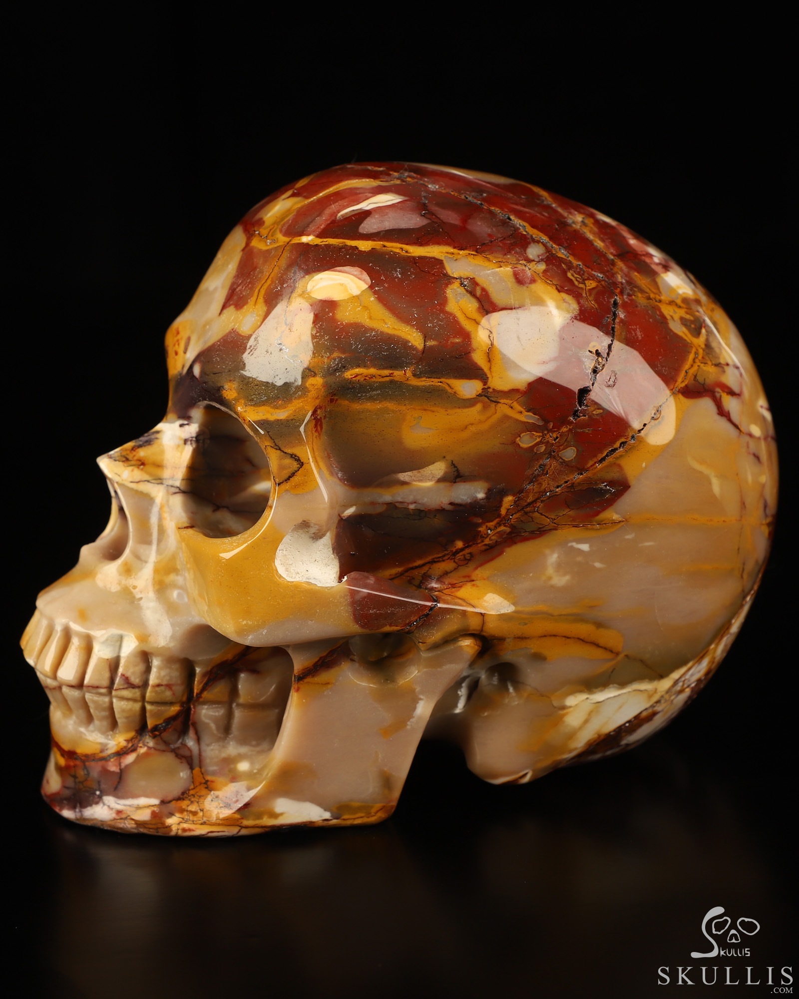 4.5" Mookaite Jasper Hand Carved Crystal Skull, Realistic, Crystal Healing 4.5" Mookaite Jasper Hand Carved Crystal Skull, Realistic, Crystal Healing