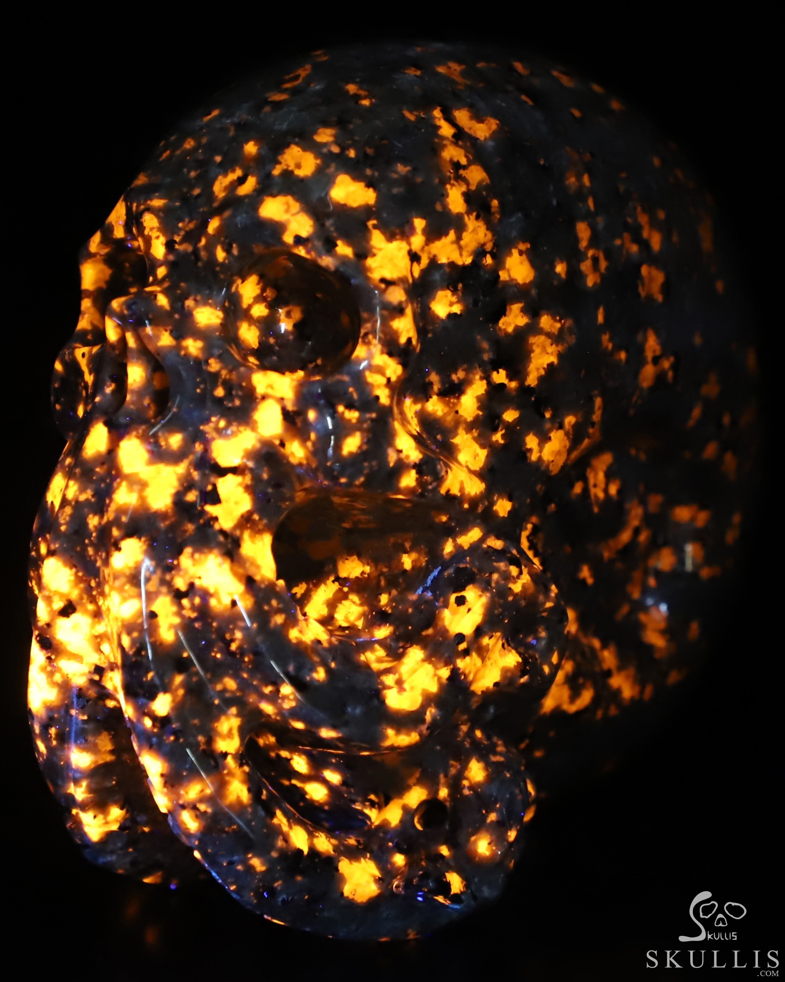 5.6" Yooperlites Hand Carved Nautiloid Cthulhu Crystal Skull Sculpture, Crystal Healing 5.6" Yooperlites Hand Carved Nautiloid Cthulhu Crystal Skull Sculpture, Crystal Healing