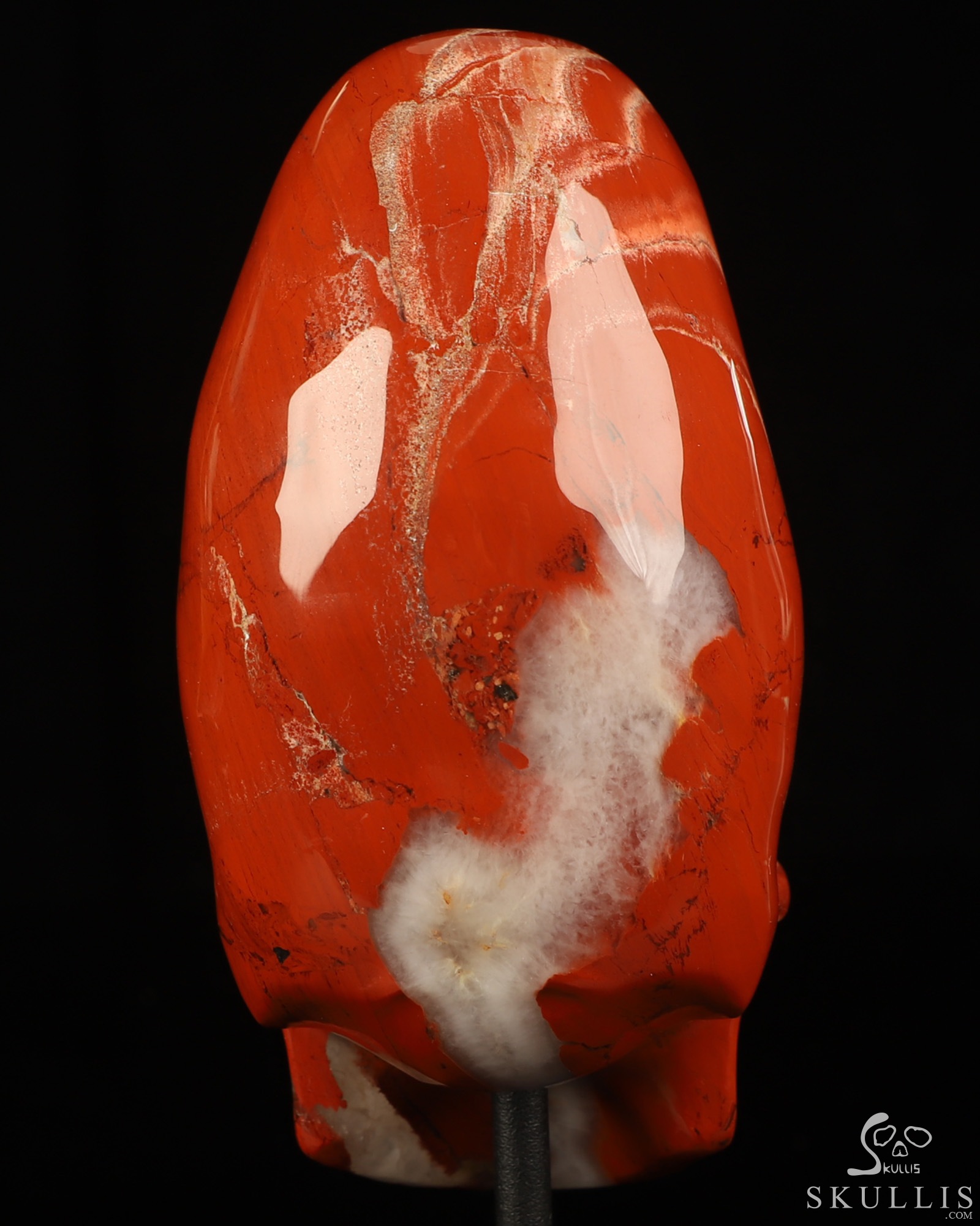 5.3" Red Jasper Hand Carved Incan Crystal Skull Sculpture With Stand, Crystal Healing 5.3" Red Jasper Hand Carved Incan Crystal Skull Sculpture With Stand, Crystal Healing