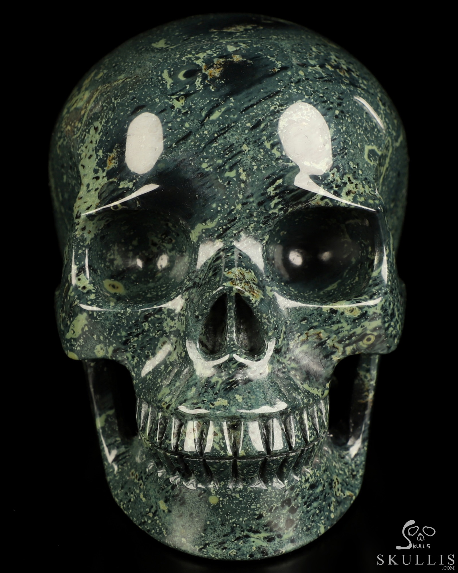 5.1" Kambaba Jasper Hand Carved Crystal Skull, Realistic, Crystal Healing 5.1" Kambaba Jasper Hand Carved Crystal Skull, Realistic, Crystal Healing