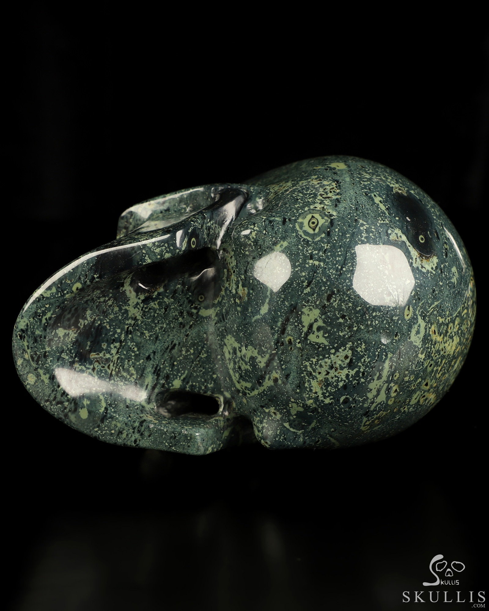 5.1" Kambaba Jasper Hand Carved Crystal Skull, Realistic, Crystal Healing 5.1" Kambaba Jasper Hand Carved Crystal Skull, Realistic, Crystal Healing