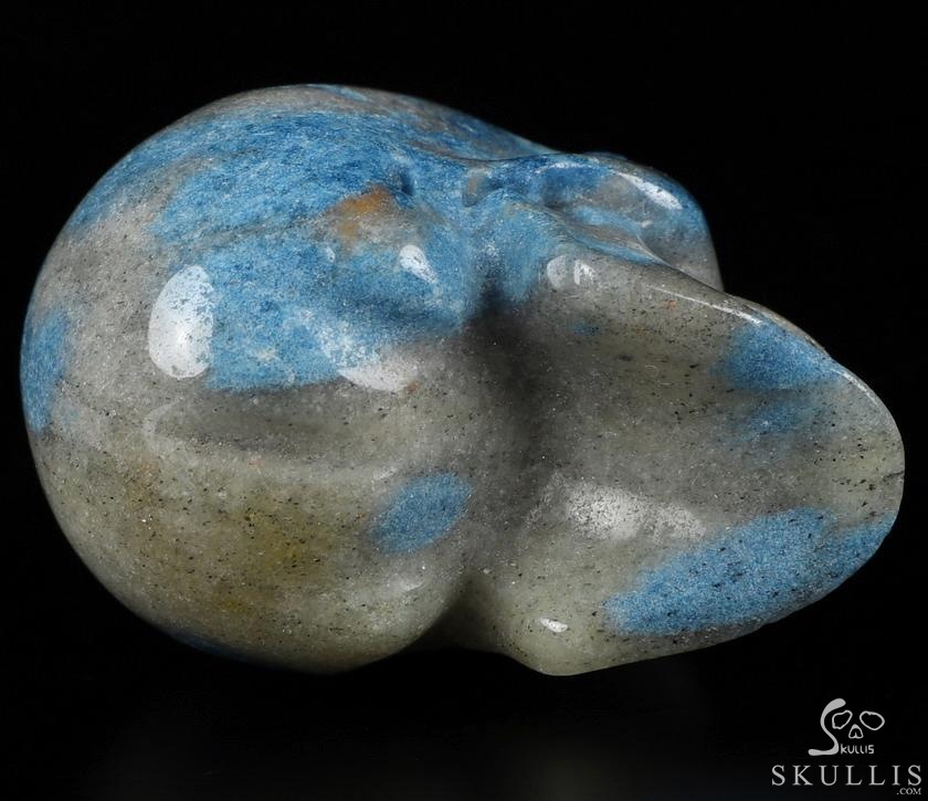 LONG AWAITED NEW STONE, 2.0" K2 Azurite Granite Carved Crystal Skull, Realistic, Crystal Healing LONG AWAITED NEW STONE, 2.0" K2 Azurite Granite Carved Crystal Skull, Realistic, Crystal Healing