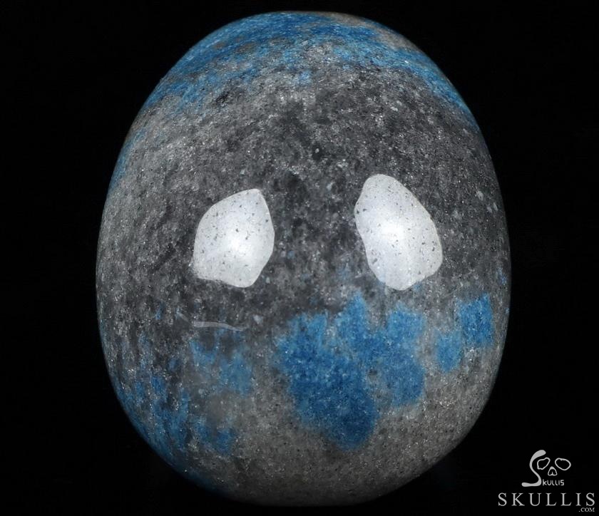 LONG AWAITED NEW STONE, 2.0" K2 Azurite Granite Carved Crystal Skull LONG AWAITED NEW STONE, 2.0" K2 Azurite Granite Carved Crystal Skull