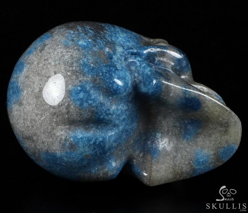 LONG AWAITED NEW STONE, 2.0" K2 Azurite Granite Carved Crystal Skull LONG AWAITED NEW STONE, 2.0" K2 Azurite Granite Carved Crystal Skull