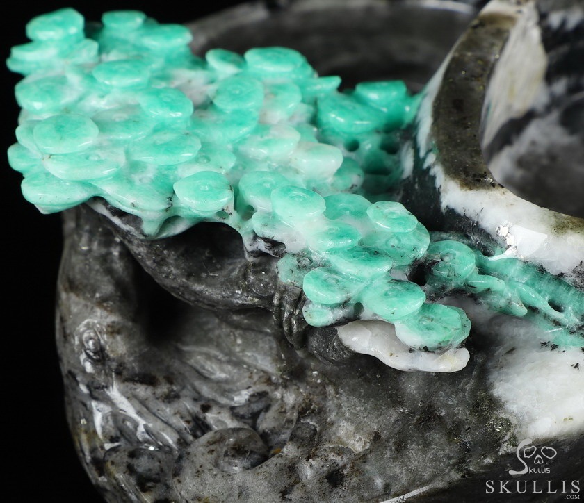Gemstone 5.3" Emerald Carved Crystal Ashtray, Crystal Healing Gemstone 5.3" Emerald Carved Crystal Ashtray, Crystal Healing