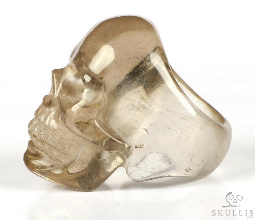 The Poetic Dreamer - US size 8 Smoky Quartz Rock Crystal Hand Carved Crystal Skull Ring, Crystal Healing Skull Jewelry, for Women & Men The Poetic Dreamer - US size 8 Smoky Quartz Rock Crystal Hand Carved Crystal Skull Ring, Crystal Healing Skull Jewelry, for Women & Men