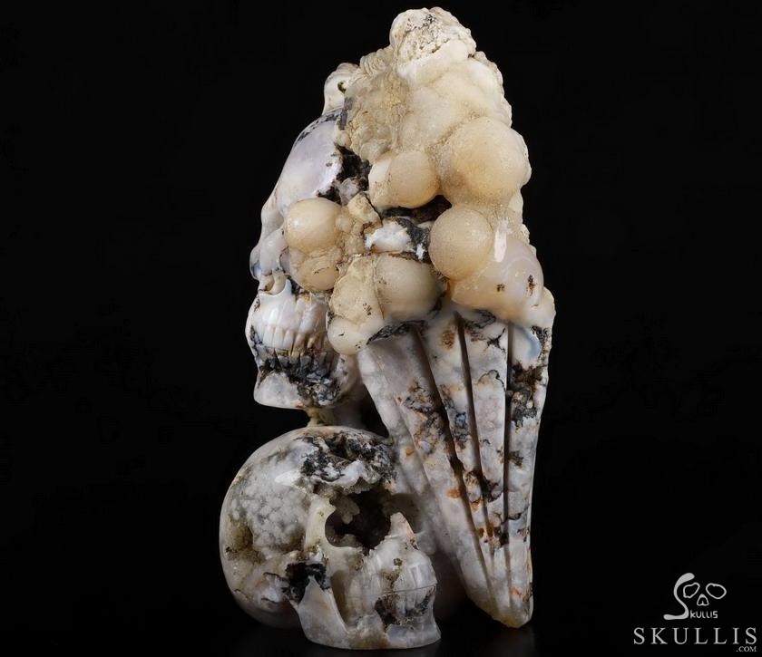9.3" Sakura Agate Carved Crystal SkullS Crystal Healing 9.3" Sakura Agate Carved Crystal SkullS Crystal Healing