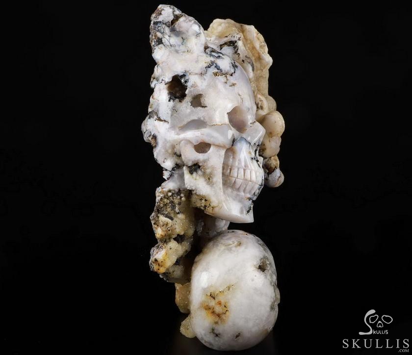 9.3" Sakura Agate Carved Crystal SkullS Crystal Healing 9.3" Sakura Agate Carved Crystal SkullS Crystal Healing
