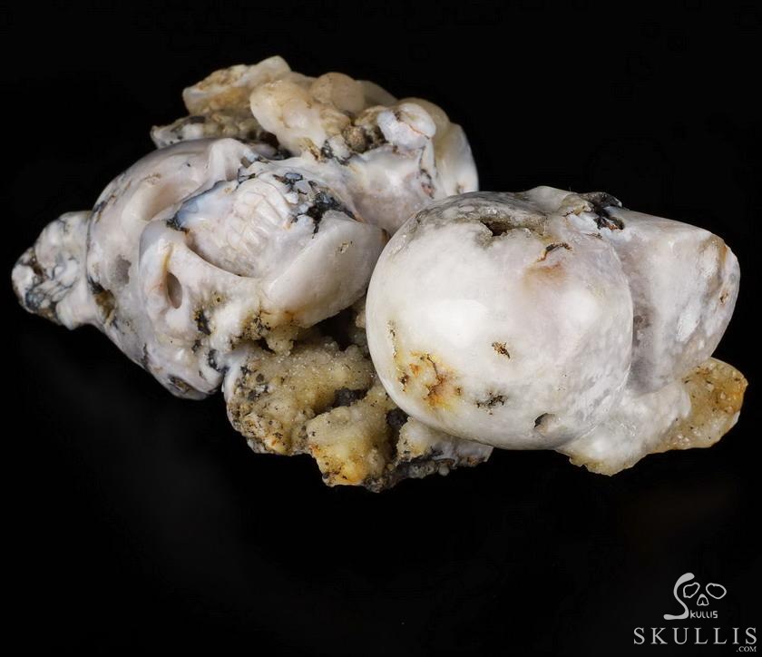9.3" Sakura Agate Carved Crystal SkullS Crystal Healing 9.3" Sakura Agate Carved Crystal SkullS Crystal Healing