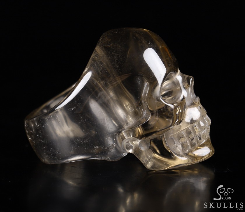 The Poetic Dreamer - US size 13 Smoky Quartz Rock Crystal Hand Carved Crystal Skull Ring, Crystal Healing Skull Jewelry, for Women & Men The Poetic Dreamer - US size 13 Smoky Quartz Rock Crystal Hand Carved Crystal Skull Ring, Crystal Healing Skull Jewelry, for Women & Men