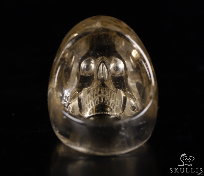 The Poetic Dreamer - US size 13 Smoky Quartz Rock Crystal Hand Carved Crystal Skull Ring, Crystal Healing Skull Jewelry, for Women & Men The Poetic Dreamer - US size 13 Smoky Quartz Rock Crystal Hand Carved Crystal Skull Ring, Crystal Healing Skull Jewelry, for Women & Men
