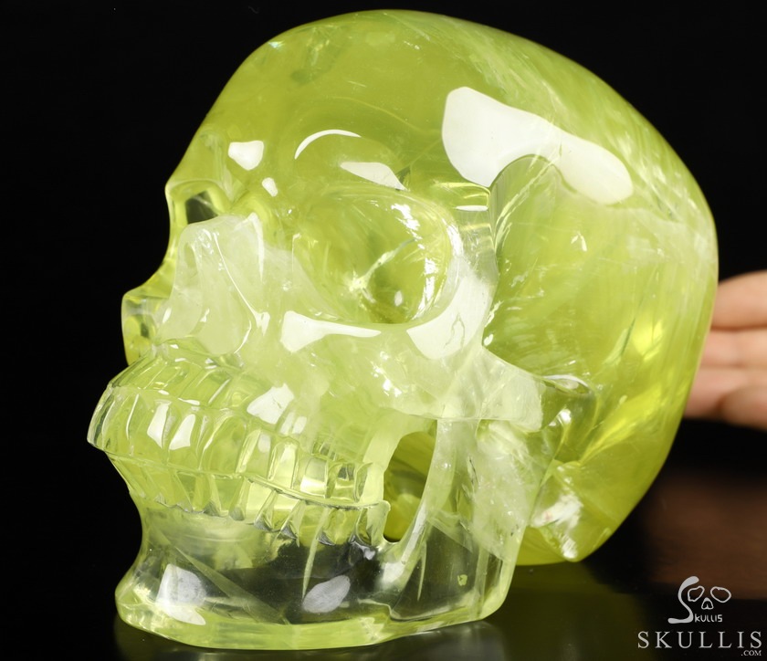 Gemstone Lifesized 6.4" Citrine Carved Crystal Skull,Super Realistic, Crystal Healing Gemstone Lifesized 6.4" Citrine Carved Crystal Skull,Super Realistic, Crystal Healing