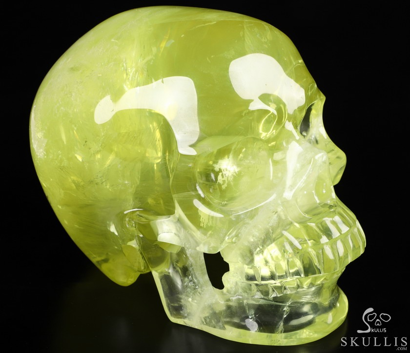 Gemstone Lifesized 6.4" Citrine Carved Crystal Skull,Super Realistic, Crystal Healing Gemstone Lifesized 6.4" Citrine Carved Crystal Skull,Super Realistic, Crystal Healing