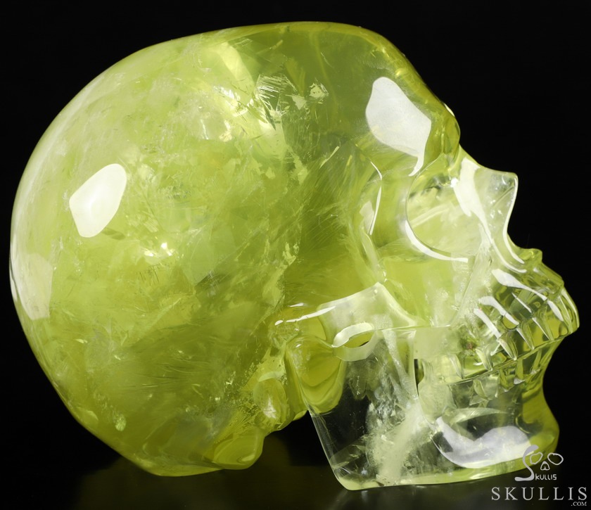 Gemstone Lifesized 6.4" Citrine Carved Crystal Skull,Super Realistic, Crystal Healing Gemstone Lifesized 6.4" Citrine Carved Crystal Skull,Super Realistic, Crystal Healing