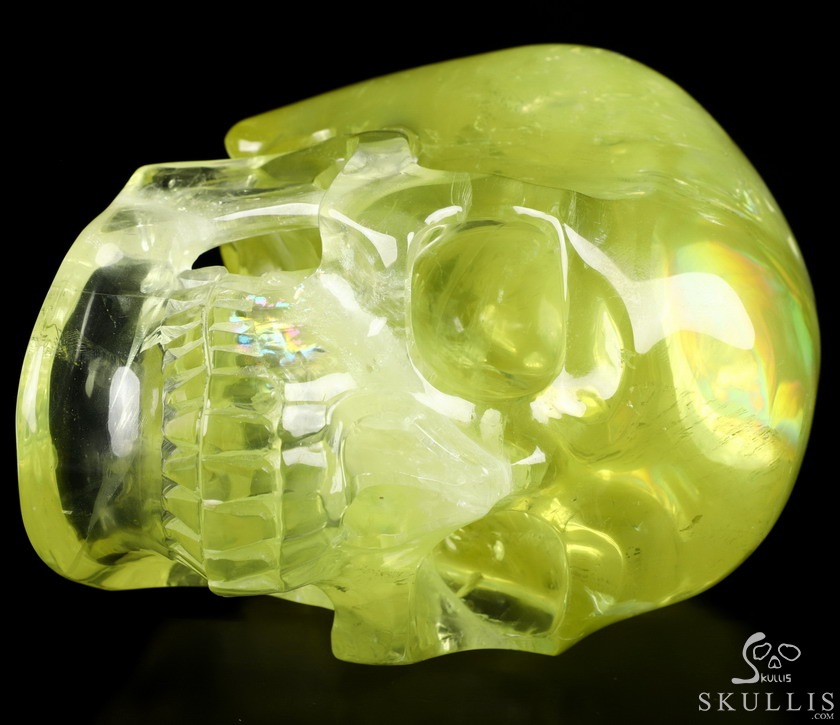 Gemstone Lifesized 6.4" Citrine Carved Crystal Skull,Super Realistic, Crystal Healing Gemstone Lifesized 6.4" Citrine Carved Crystal Skull,Super Realistic, Crystal Healing