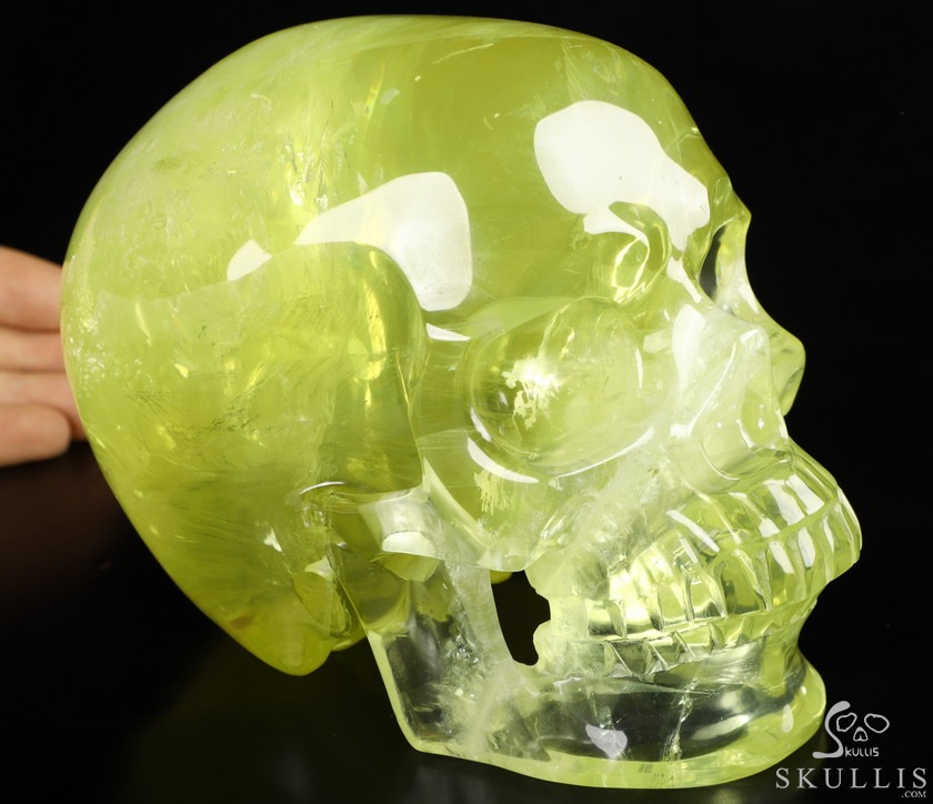 Gemstone Lifesized 6.4" Citrine Carved Crystal Skull,Super Realistic, Crystal Healing Gemstone Lifesized 6.4" Citrine Carved Crystal Skull,Super Realistic, Crystal Healing