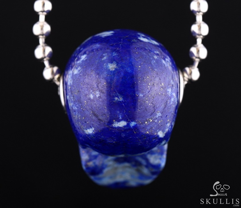 Skullis Signature 1.1" Lapis Lazuli Hand Carved Crystal Skull Pendant, Crystal Healing Skull Jewelry, for Women & Men Skullis Signature 1.1" Lapis Lazuli Hand Carved Crystal Skull Pendant, Crystal Healing Skull Jewelry, for Women & Men