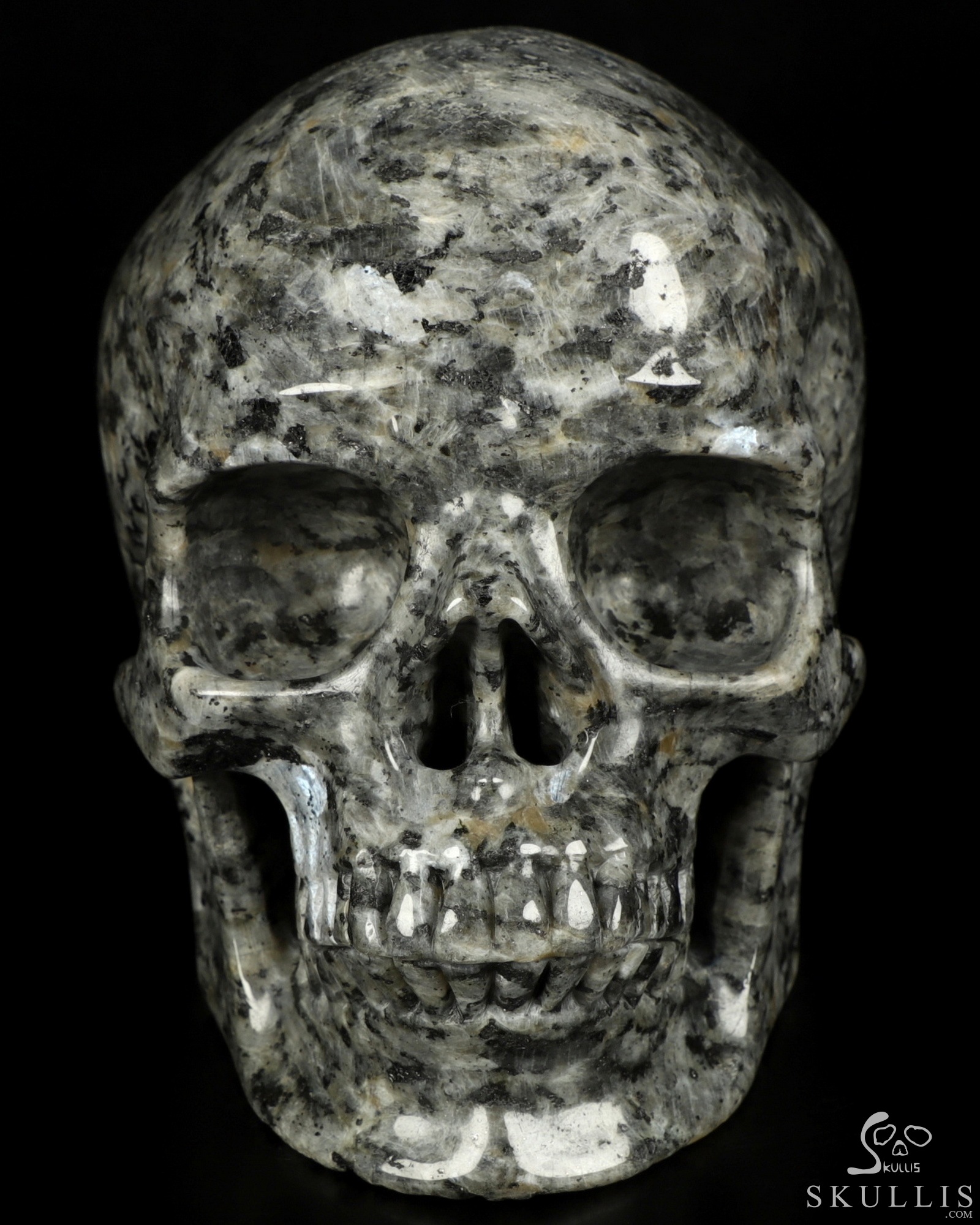 7.0" larvikite Carved Crystal Skull,Super Realistic, Crystal Healing 7.0" larvikite Carved Crystal Skull,Super Realistic, Crystal Healing