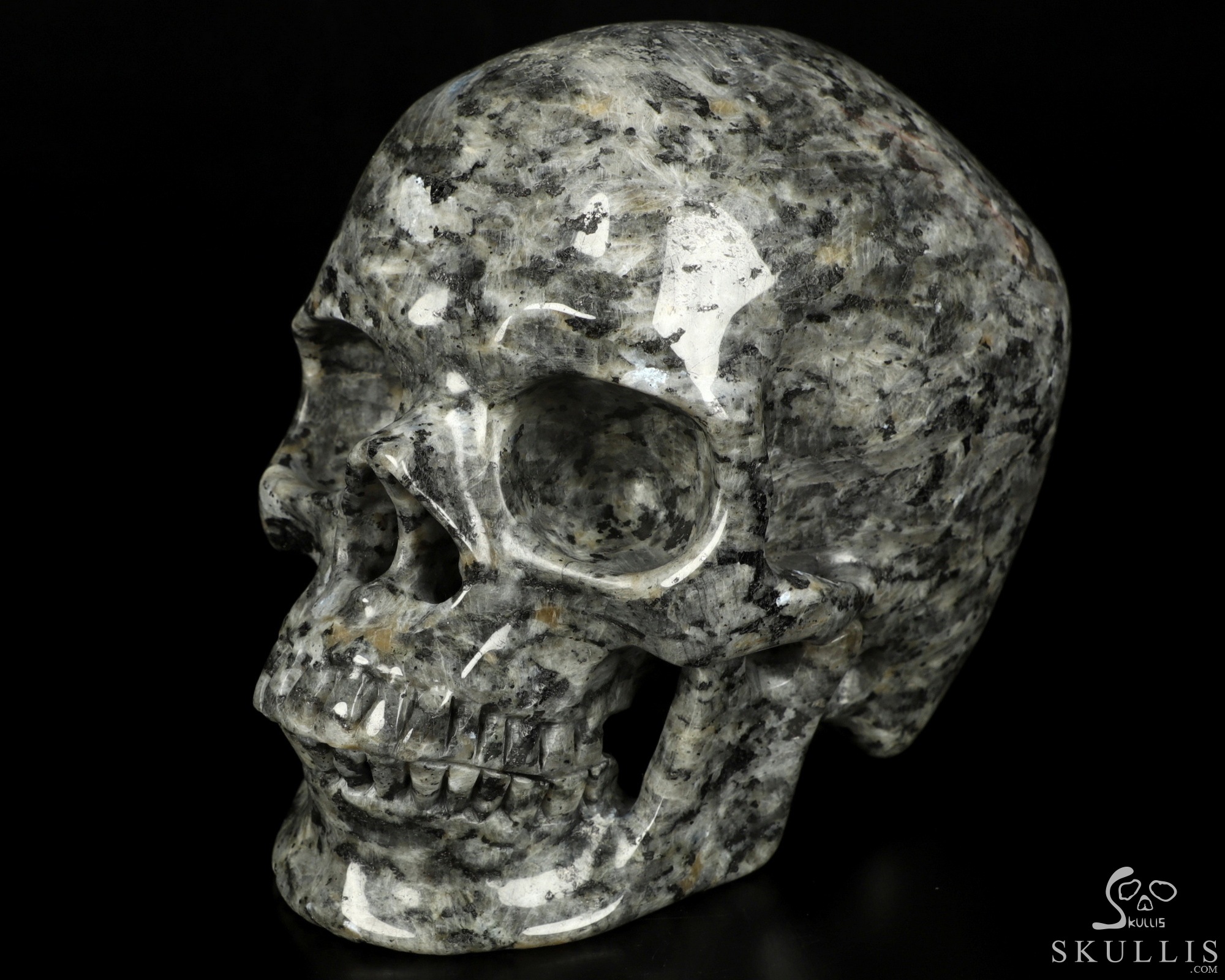 7.0" larvikite Carved Crystal Skull,Super Realistic, Crystal Healing 7.0" larvikite Carved Crystal Skull,Super Realistic, Crystal Healing