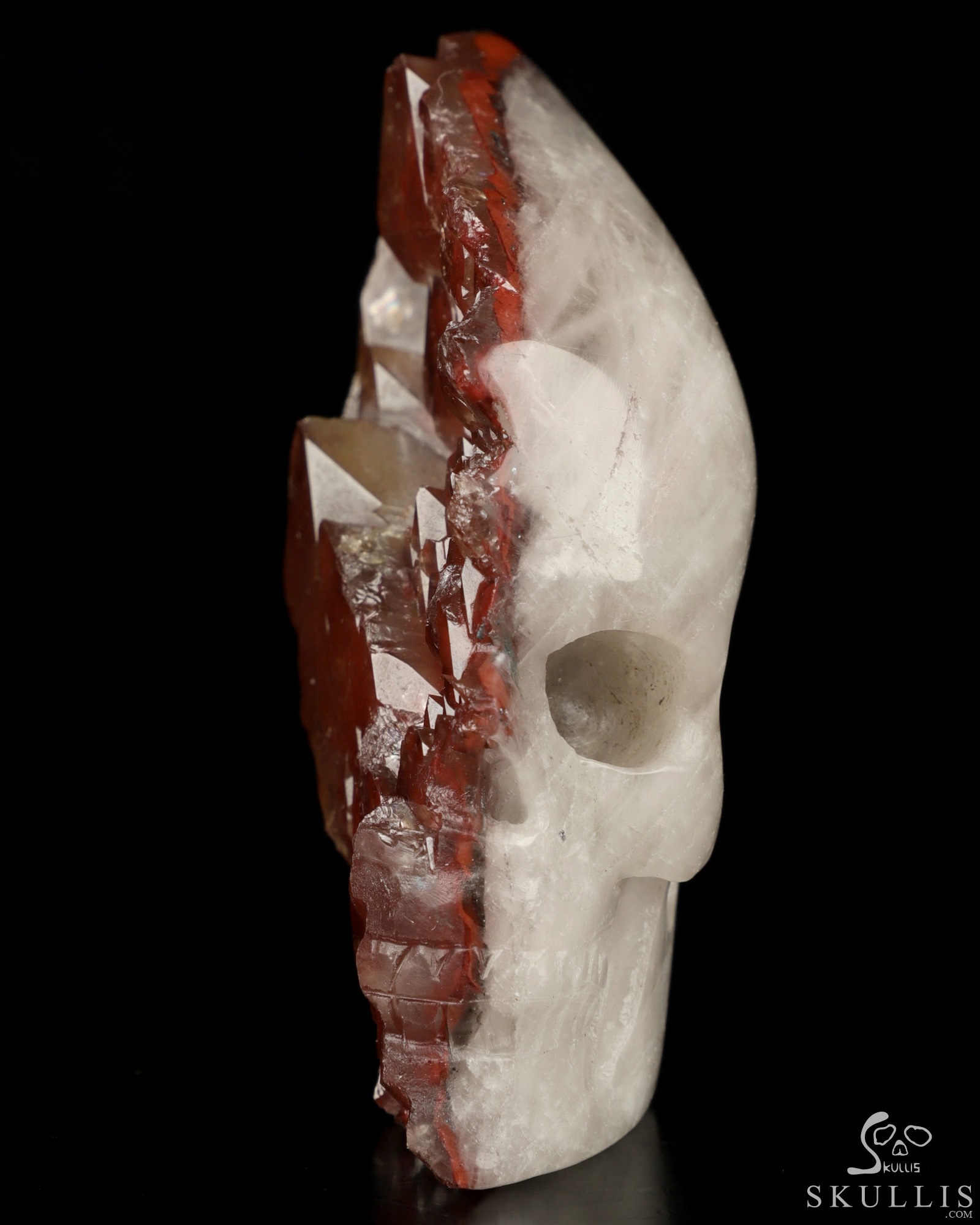 3.1" Red Quartz Carved Crystal Skull, Crystal Healing 3.1" Red Quartz Carved Crystal Skull, Crystal Healing