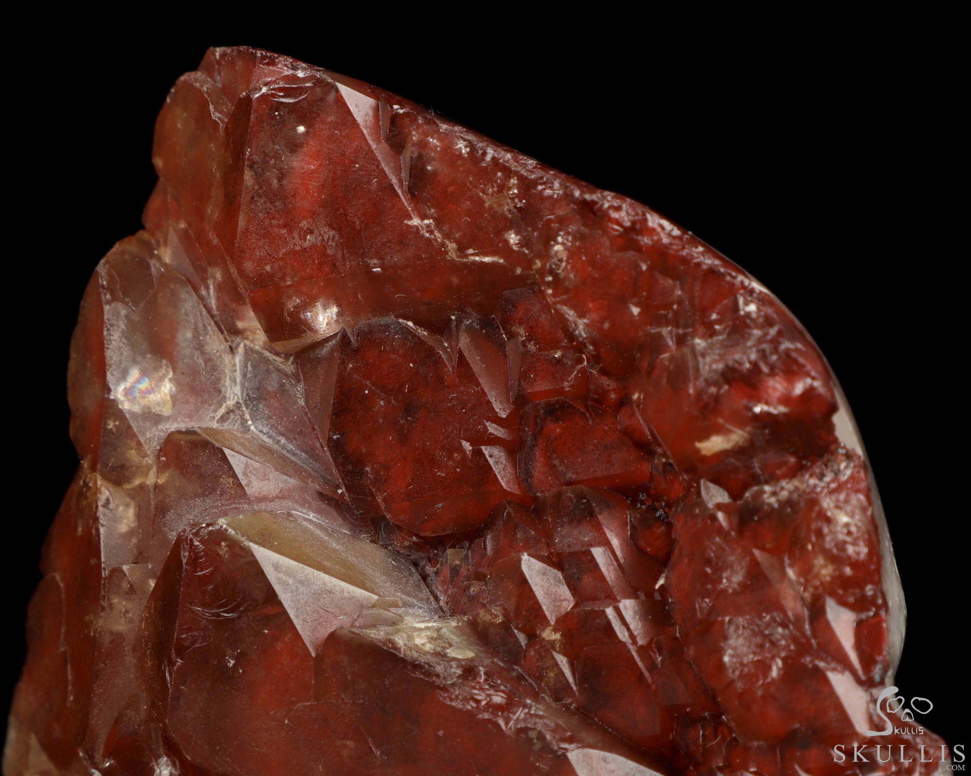 3.1" Red Quartz Carved Crystal Skull, Crystal Healing 3.1" Red Quartz Carved Crystal Skull, Crystal Healing
