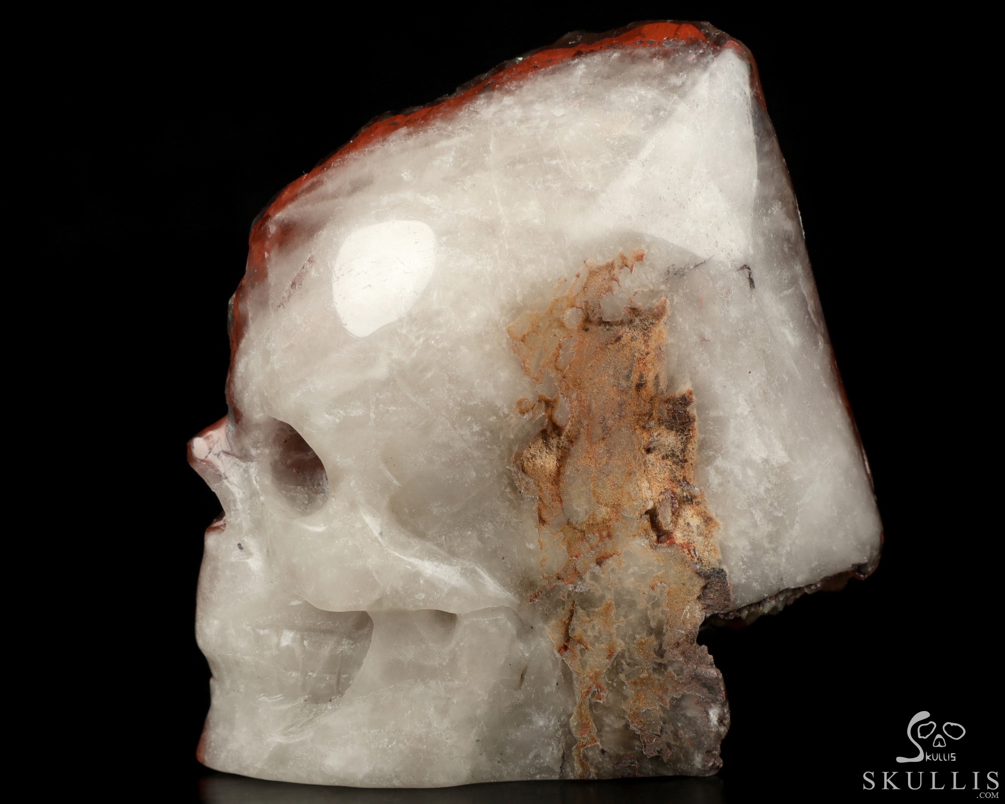3.1" Red Quartz Carved Crystal Skull, Crystal Healing 3.1" Red Quartz Carved Crystal Skull, Crystal Healing