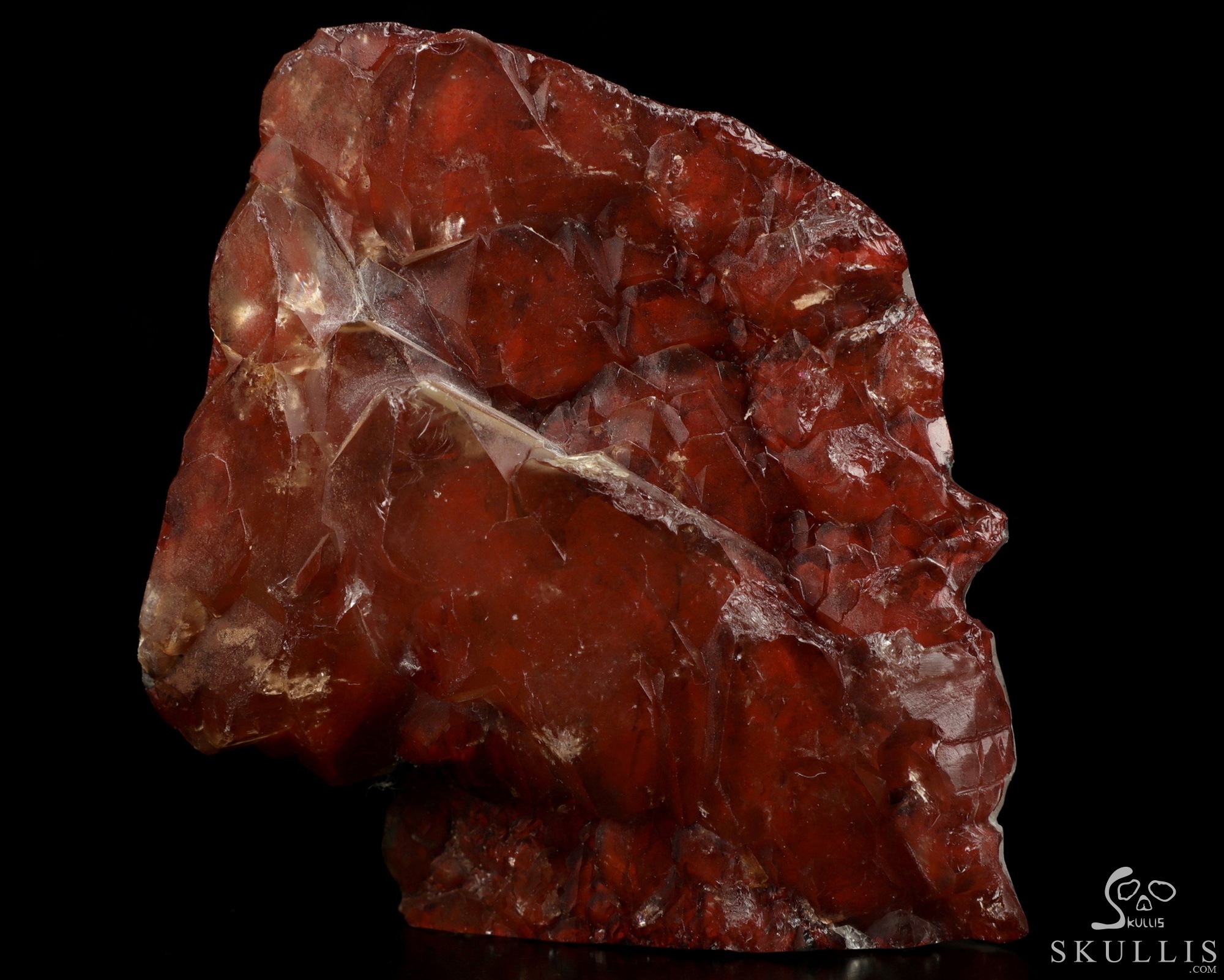 3.1" Red Quartz Carved Crystal Skull, Crystal Healing 3.1" Red Quartz Carved Crystal Skull, Crystal Healing