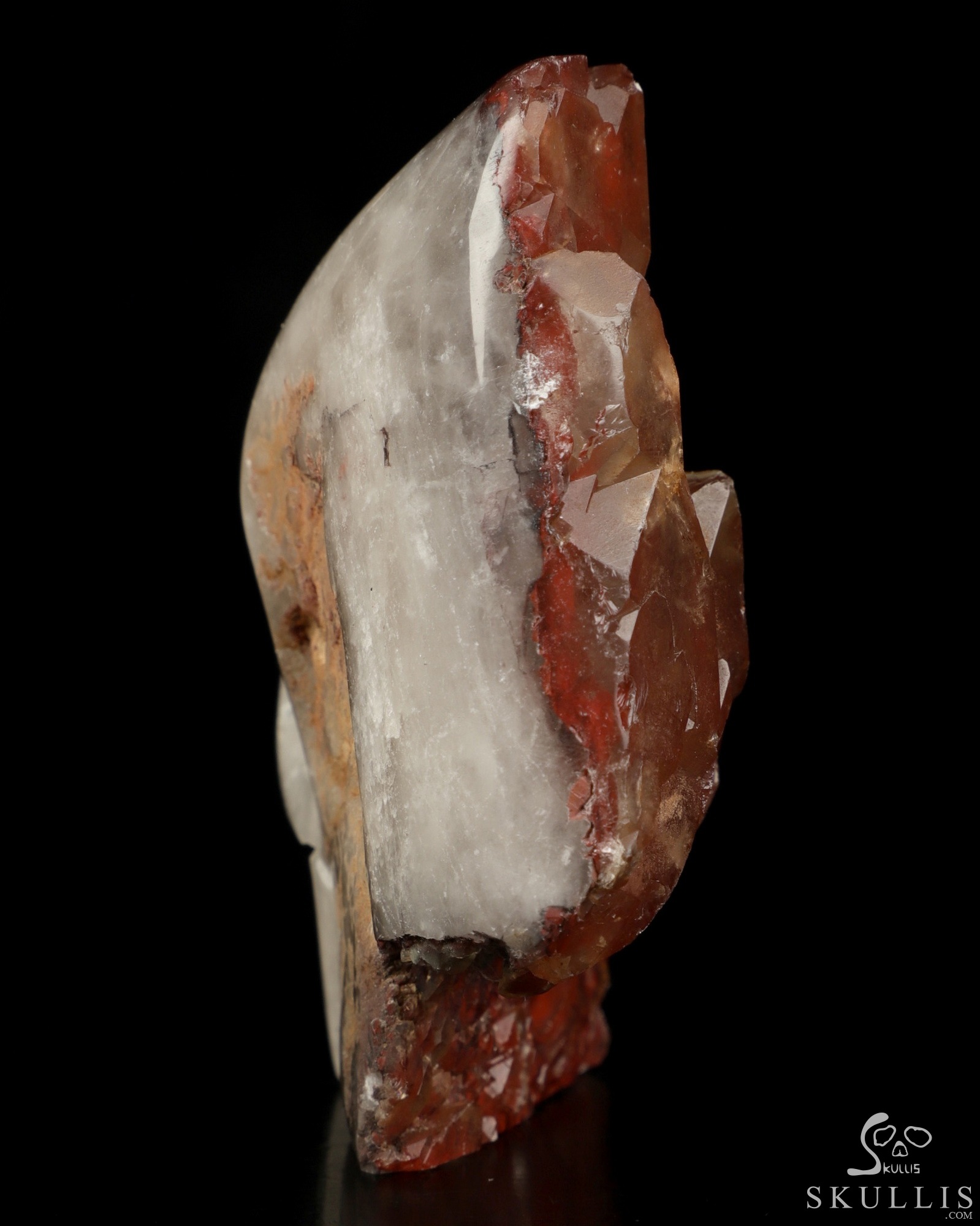 3.1" Red Quartz Carved Crystal Skull, Crystal Healing 3.1" Red Quartz Carved Crystal Skull, Crystal Healing