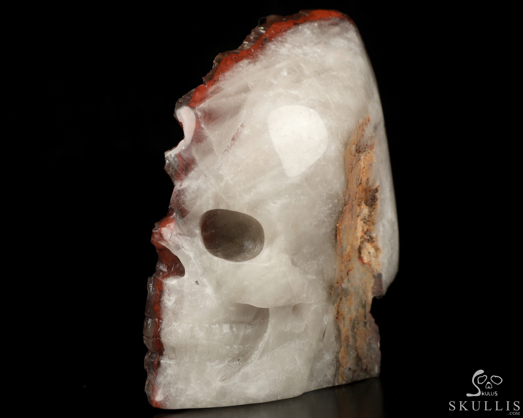 3.1" Red Quartz Carved Crystal Skull, Crystal Healing 3.1" Red Quartz Carved Crystal Skull, Crystal Healing