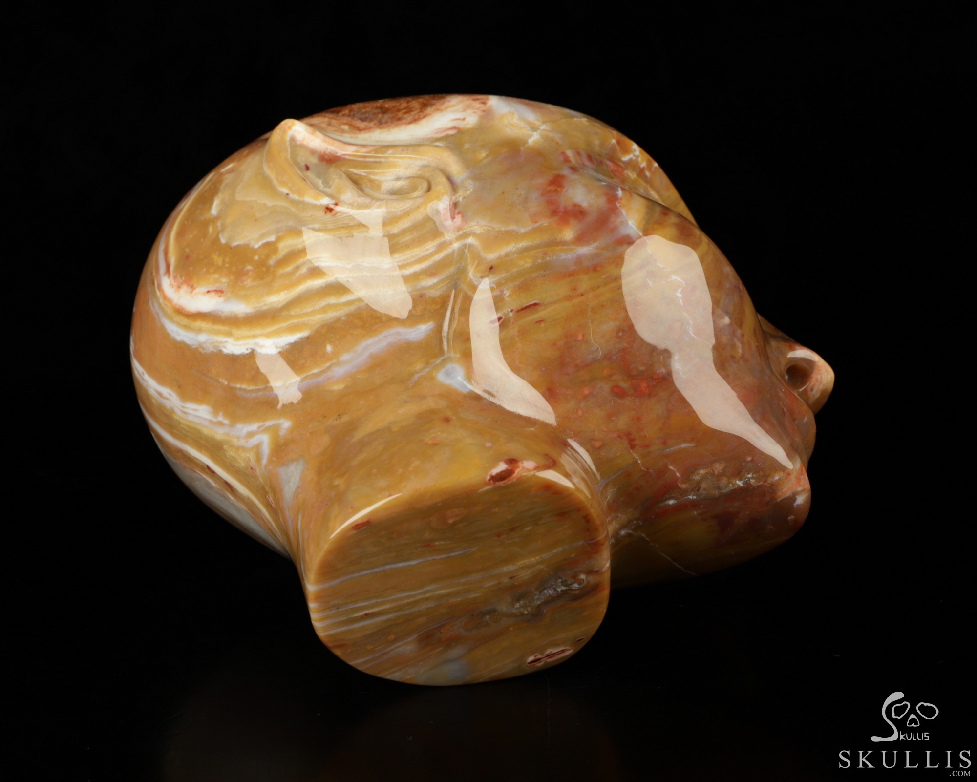 4.2" Petrified Wood Carved Fairy Elf Alien Crystal Skull Companion Sculpture, Crystal Healing Crystal Skull 4.2" Petrified Wood Carved Fairy Elf Alien Crystal Skull Companion Sculpture, Crystal Healing Crystal Skull