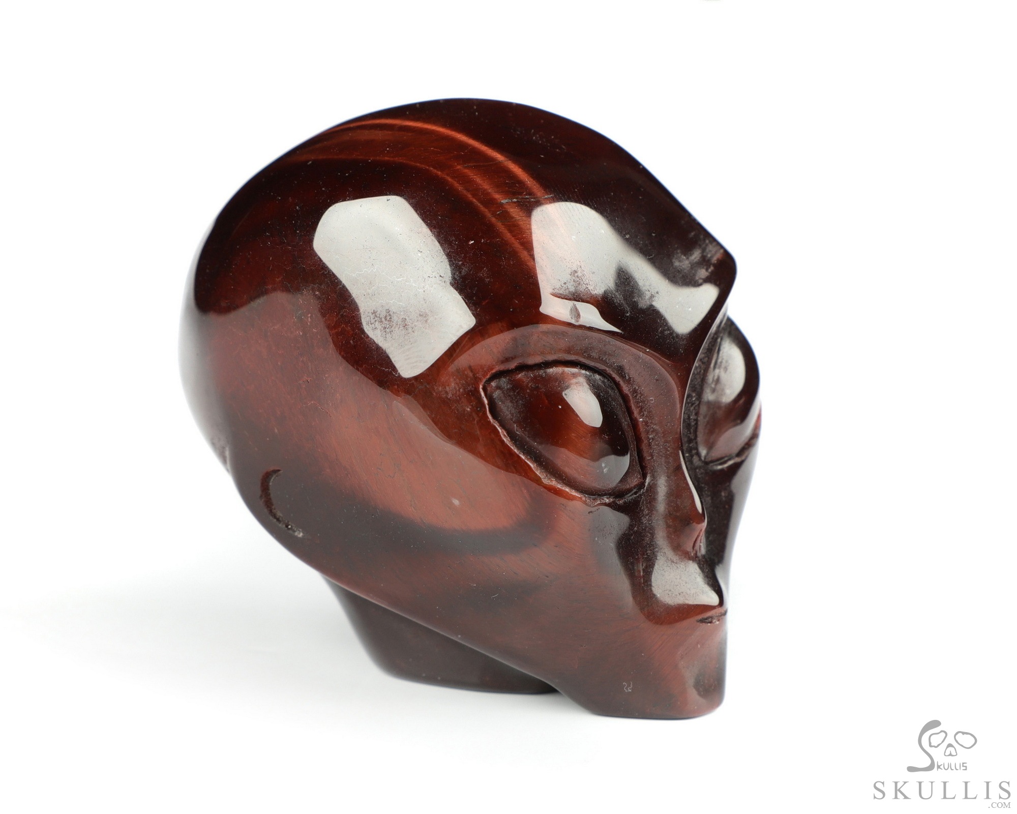 1.8" Red Tiger's Eye Crystal Skull Companion Star Being Female Alien Reiki Healing Stone Statue 1.8" Red Tiger's Eye Crystal Skull Companion Star Being Female Alien Reiki Healing Stone Statue