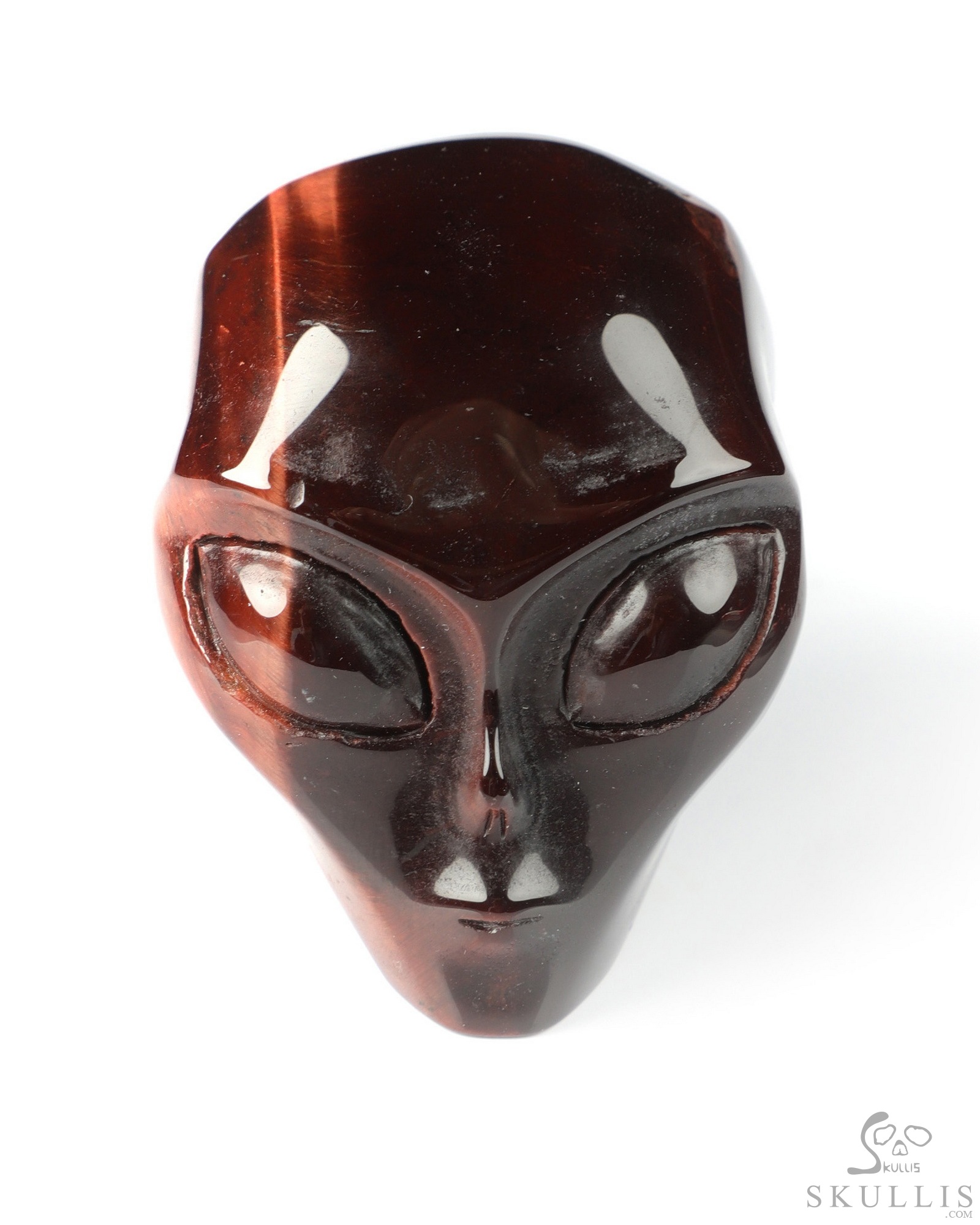 1.8" Red Tiger's Eye Crystal Skull Companion Star Being Female Alien Reiki Healing Stone Statue 1.8" Red Tiger's Eye Crystal Skull Companion Star Being Female Alien Reiki Healing Stone Statue