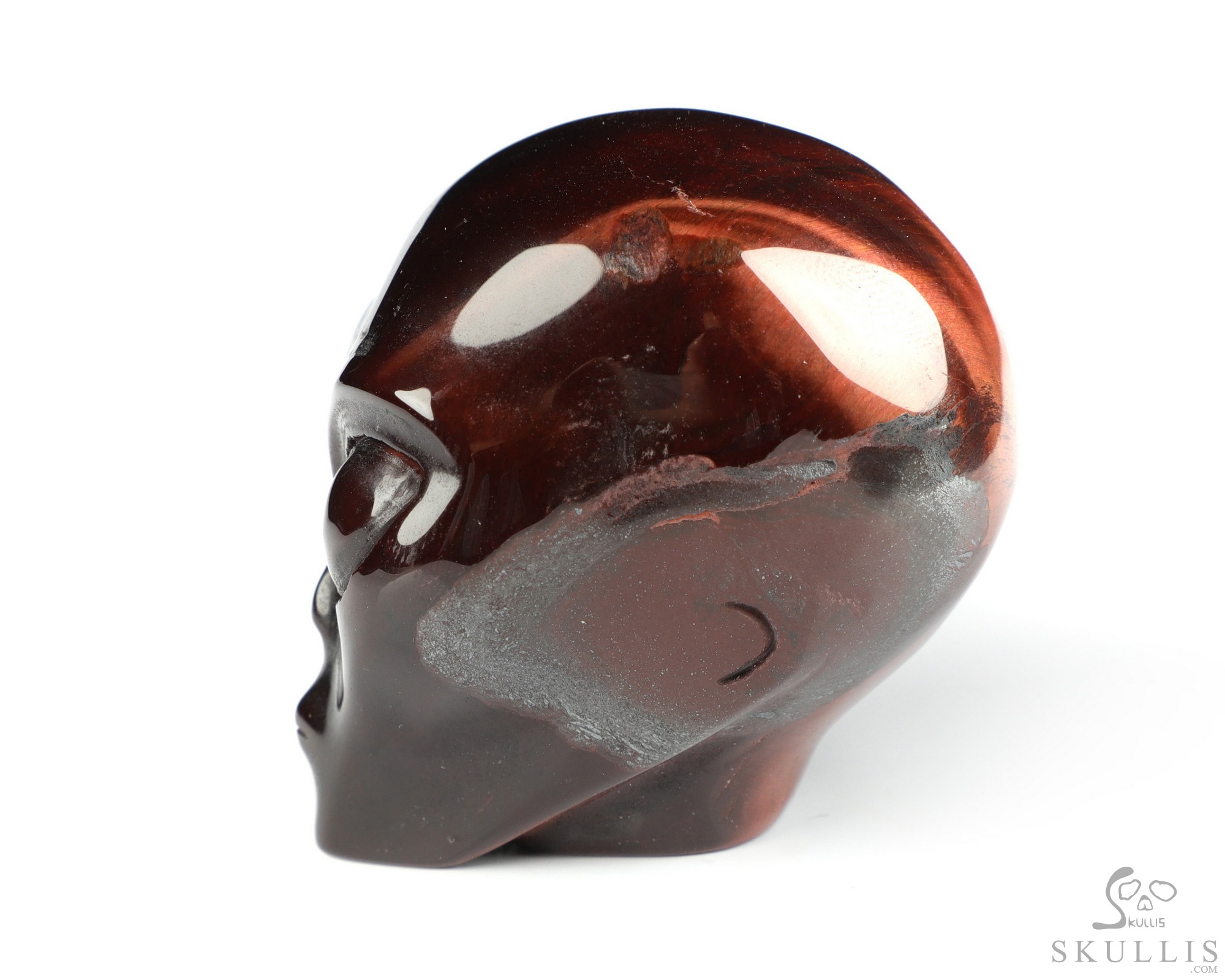 1.8" Red Tiger's Eye Crystal Skull Companion Star Being Female Alien Reiki Healing Stone Statue 1.8" Red Tiger's Eye Crystal Skull Companion Star Being Female Alien Reiki Healing Stone Statue